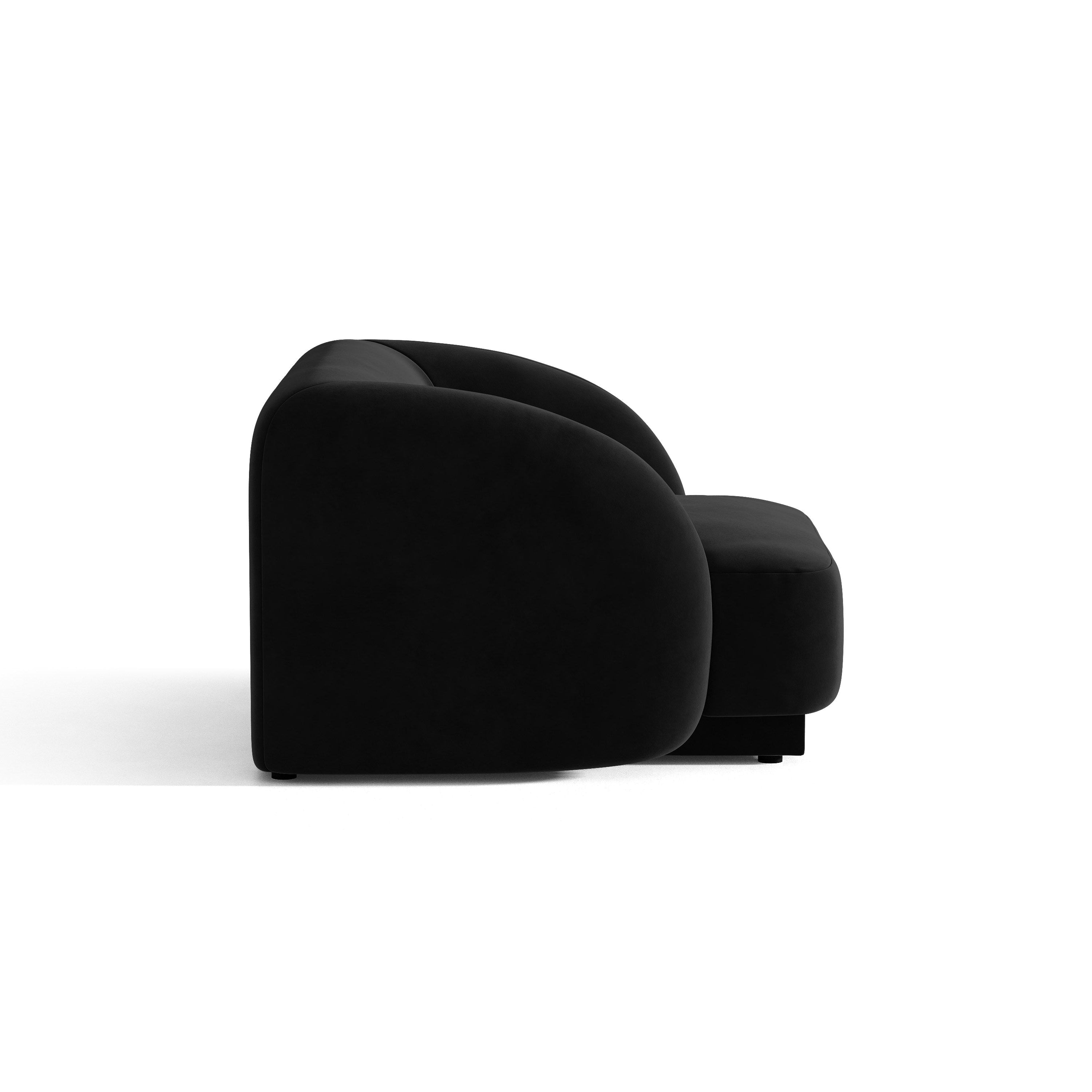 Miley Black Samt Sessel