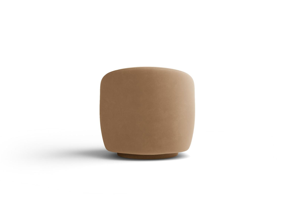 Fotel obrotowy aksamitny LETIZIA migdałowy beż – ujęcie 5