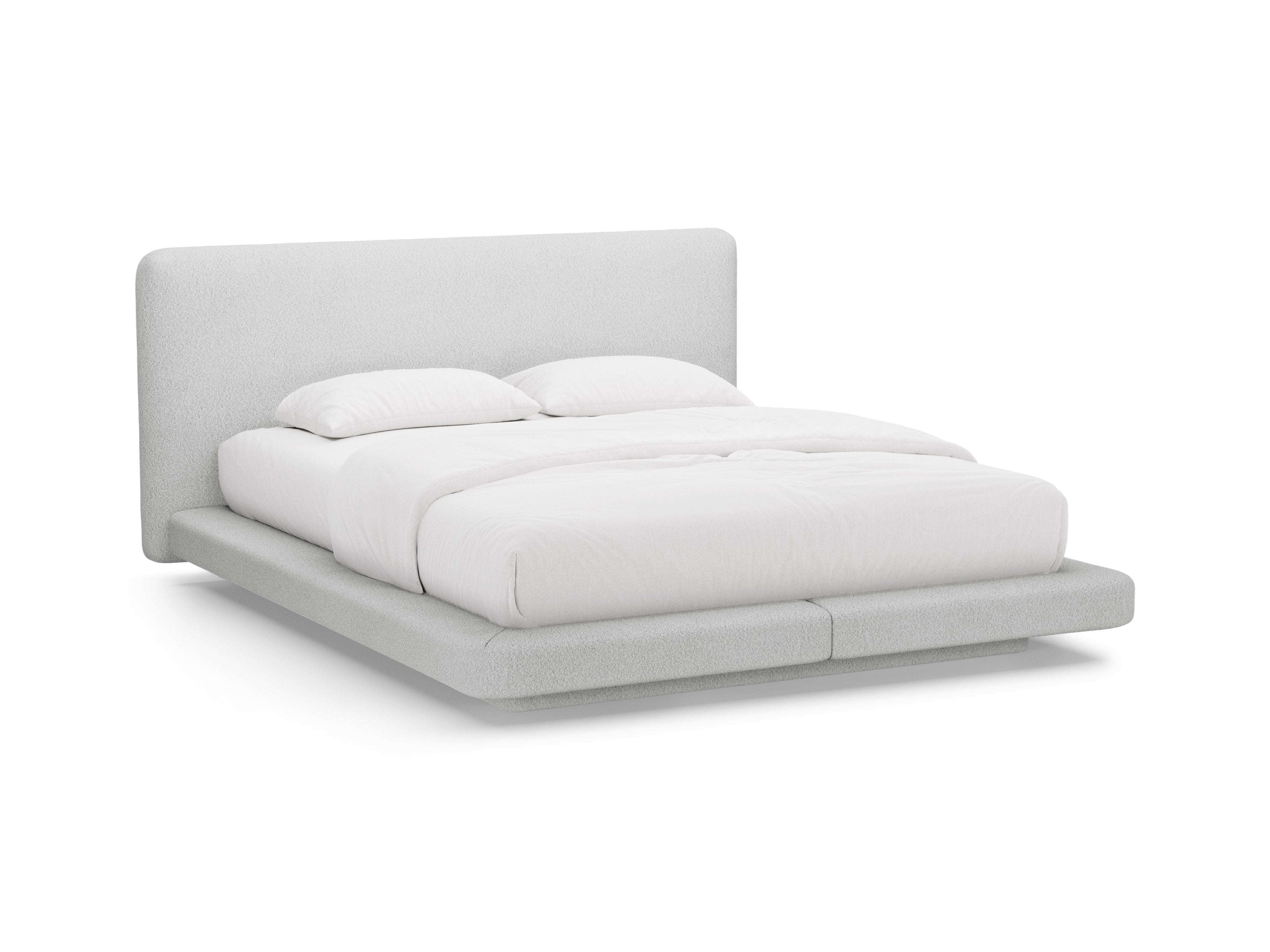 Bett LINEA hellgrau Boucle