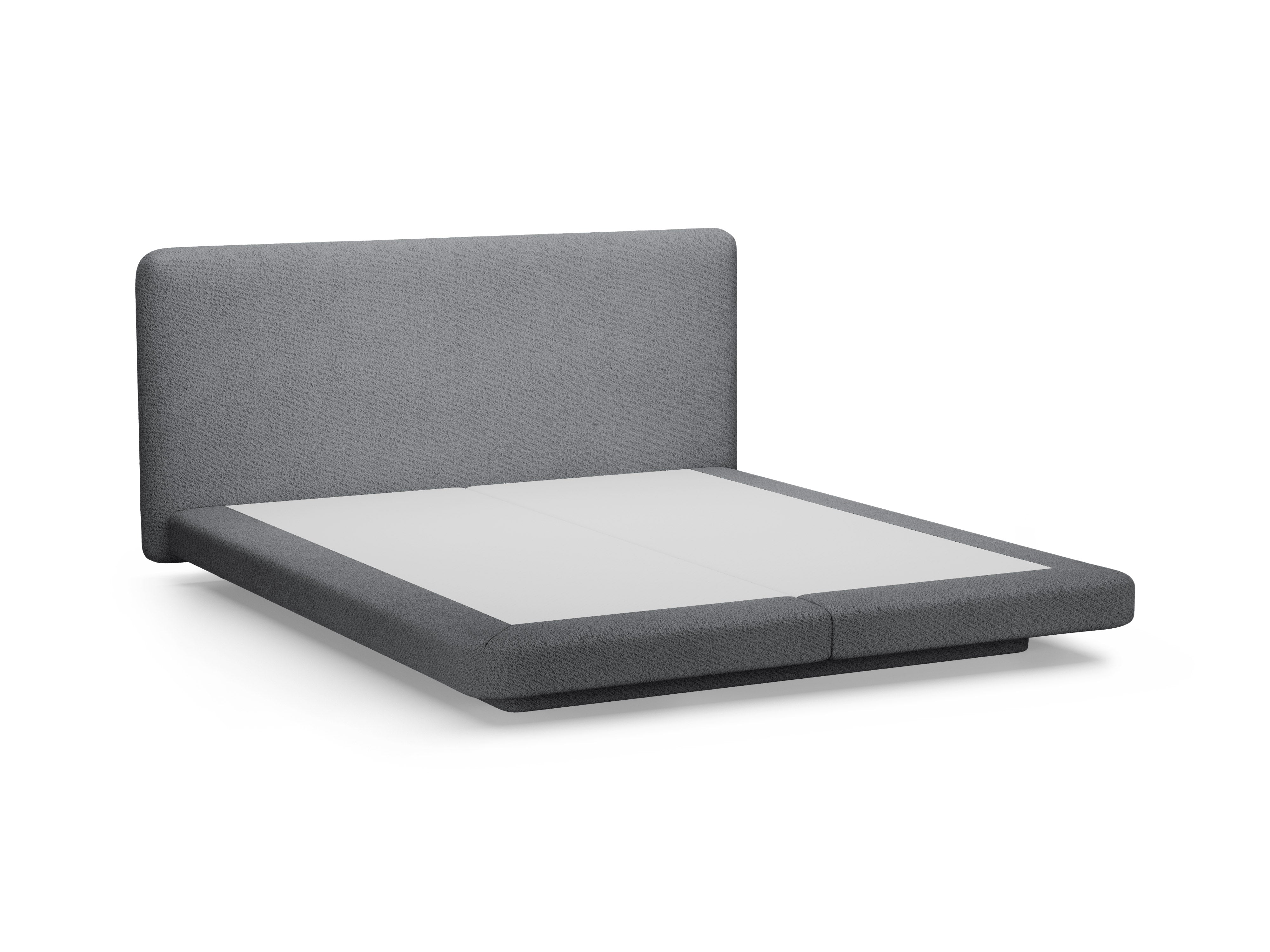 Bett LINEA dunkelgrau Boucle