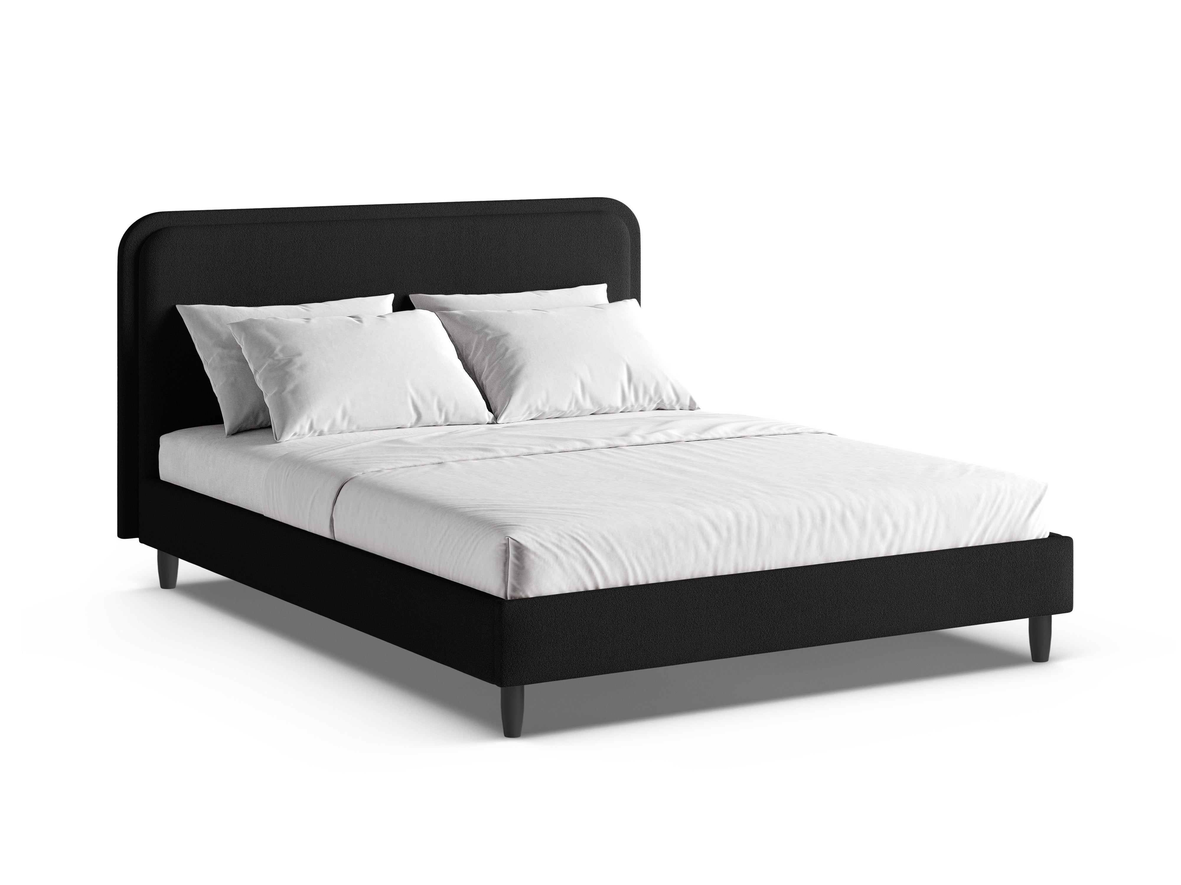 AVELINE Bed Black Boucle