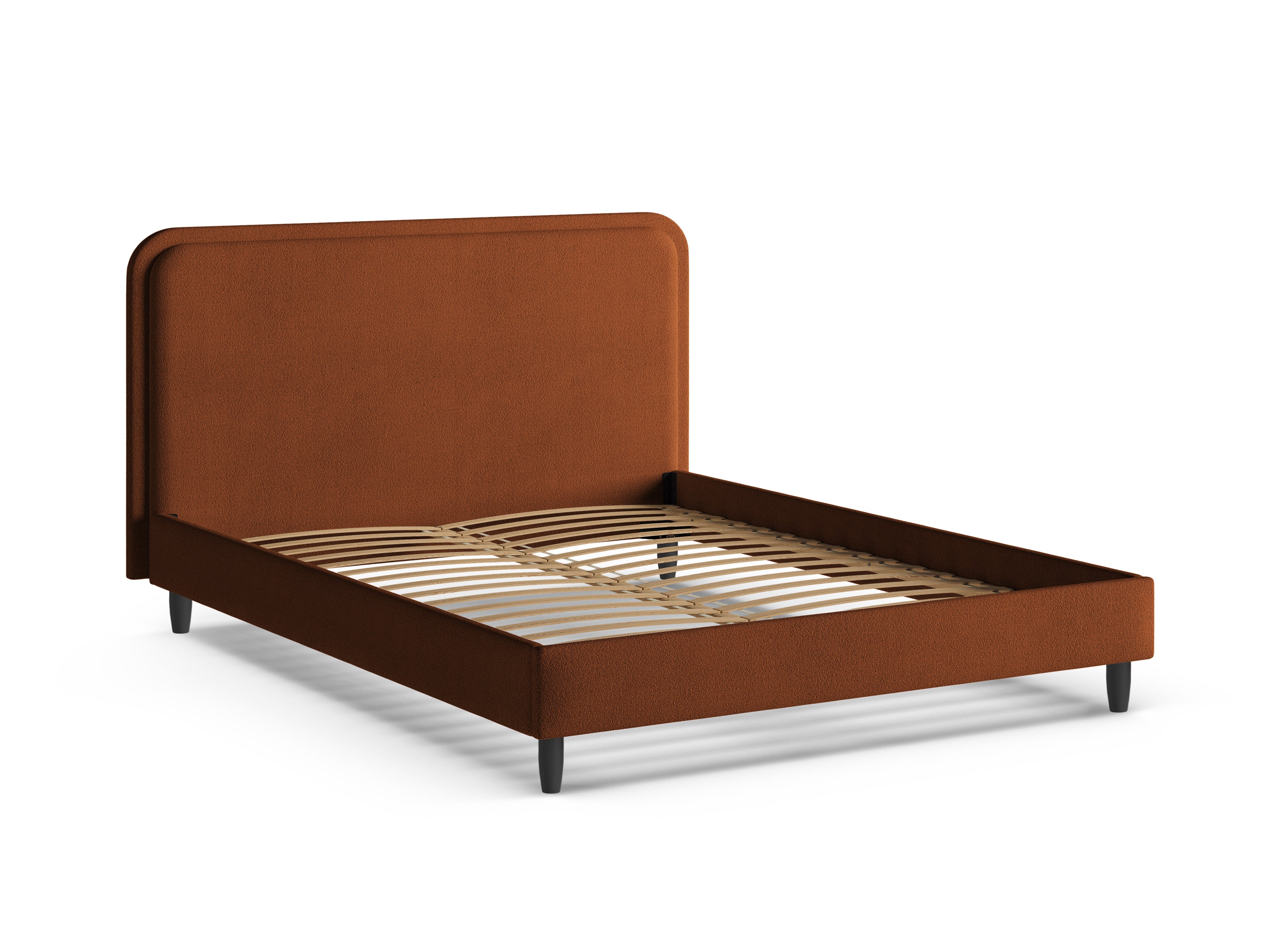 AVELINE bed terracotta boucle