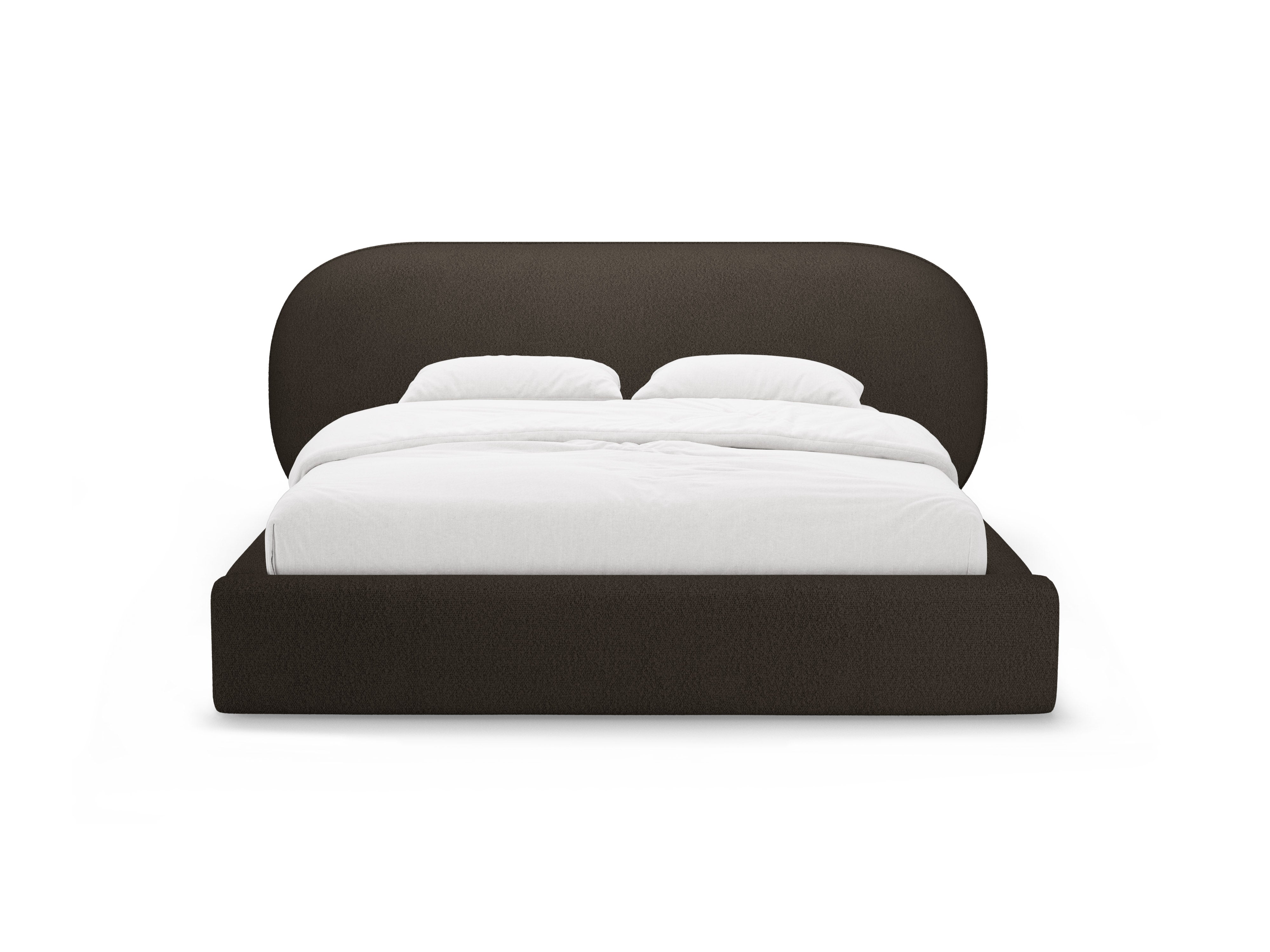 OVALO Bed in Brown Boucle
