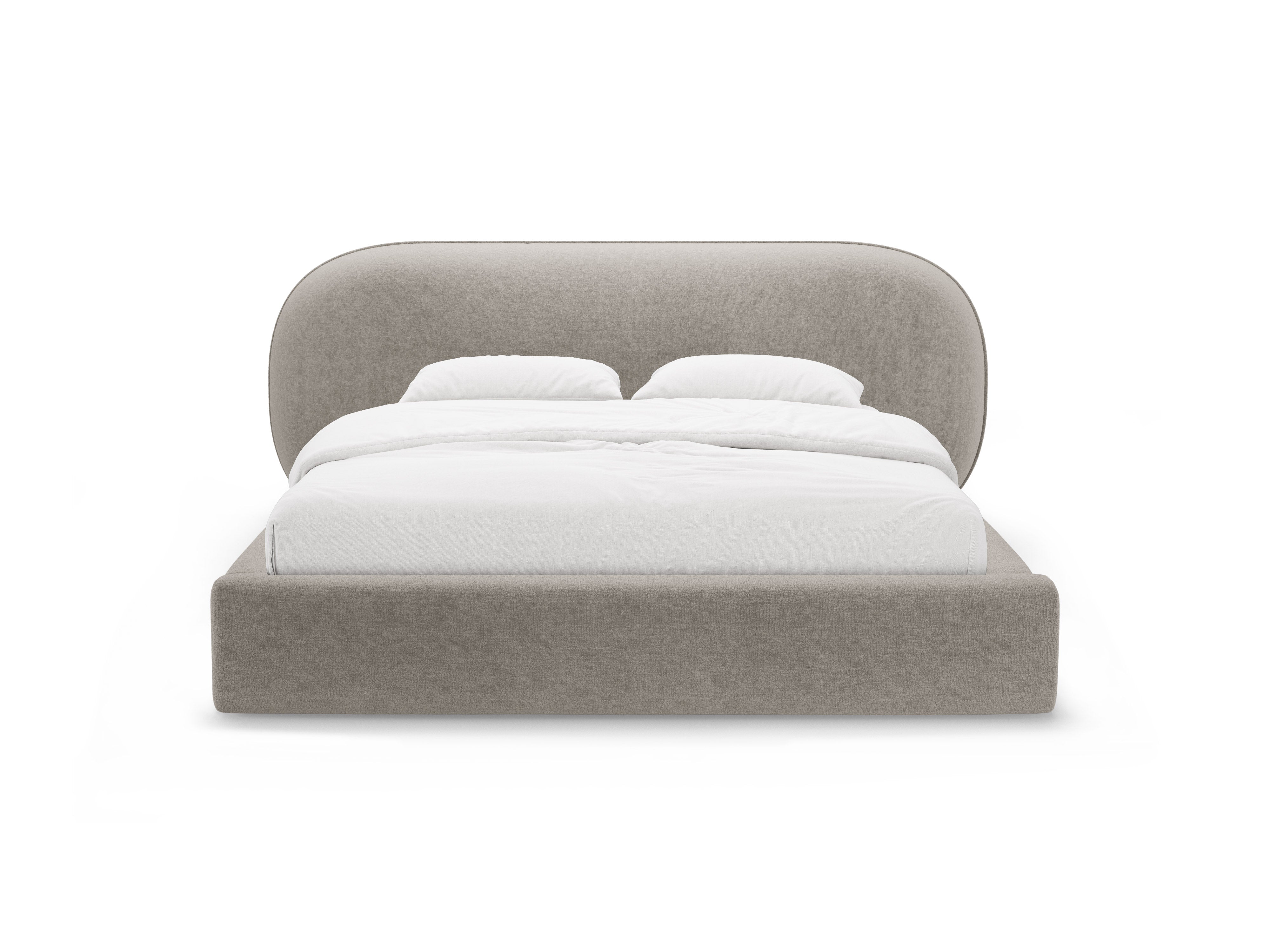 Bett OVALO beige Chenille