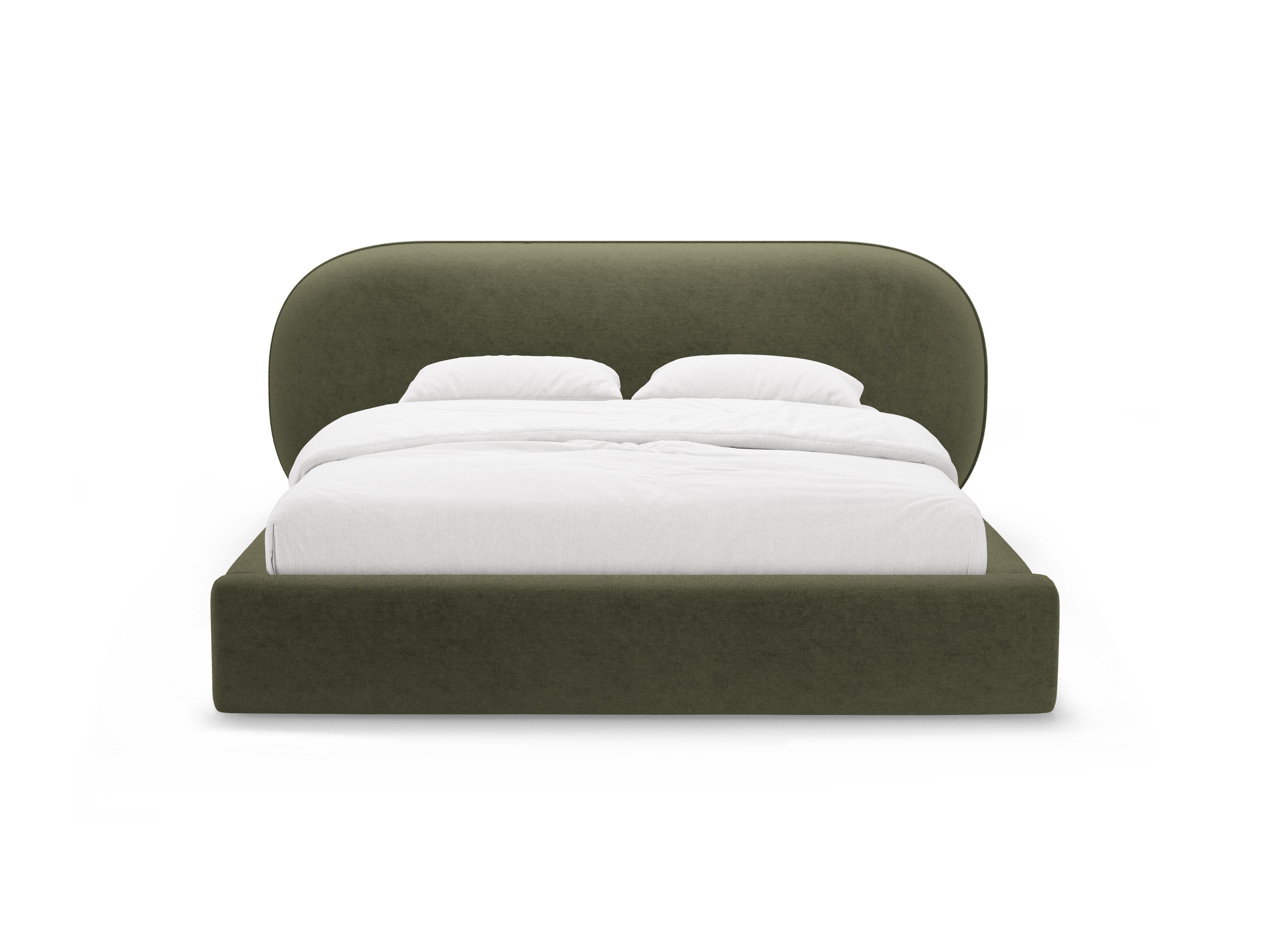 Bett OVALO grün Chenille