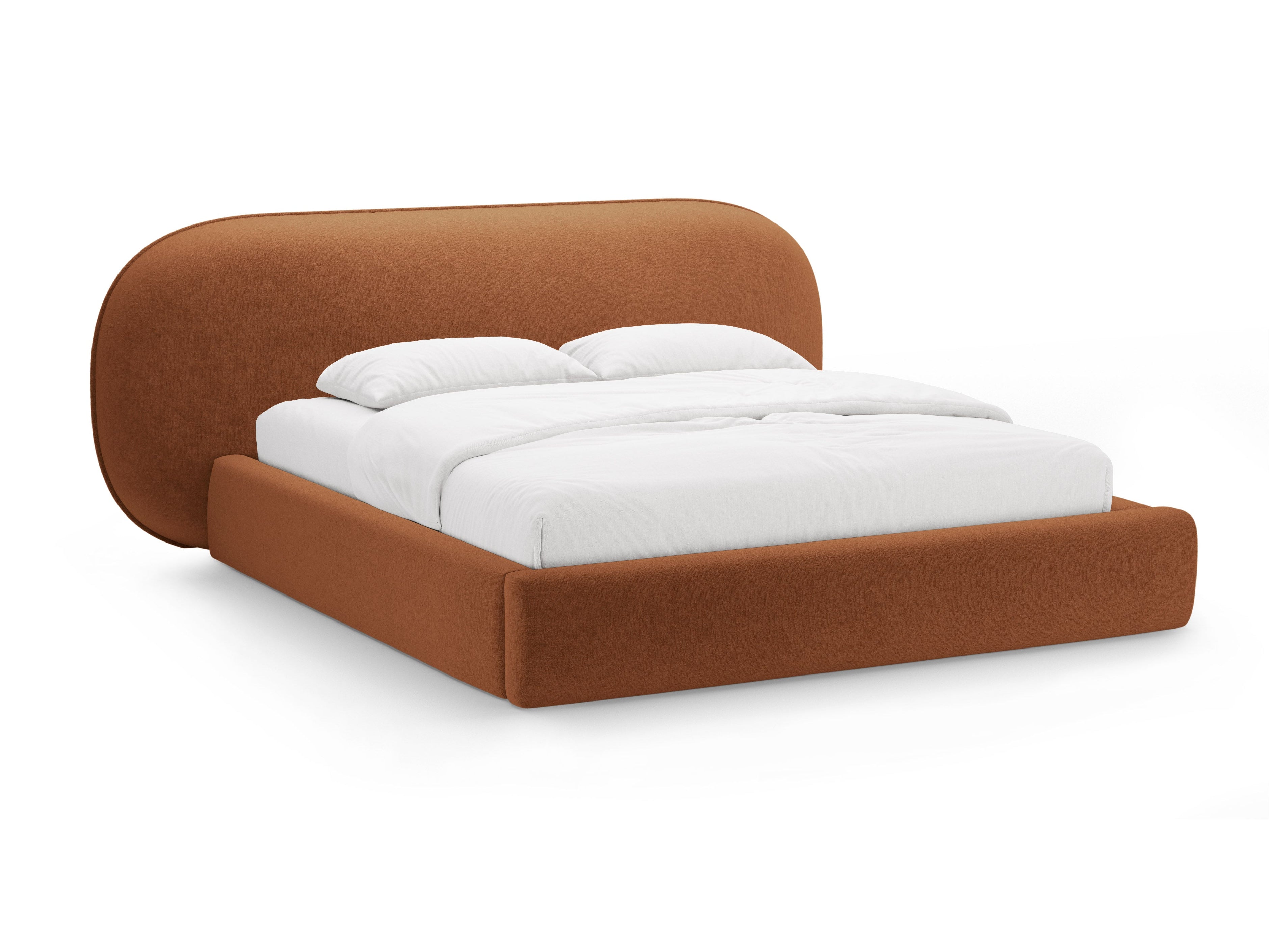 Bett OVALO terrakotta Chenille