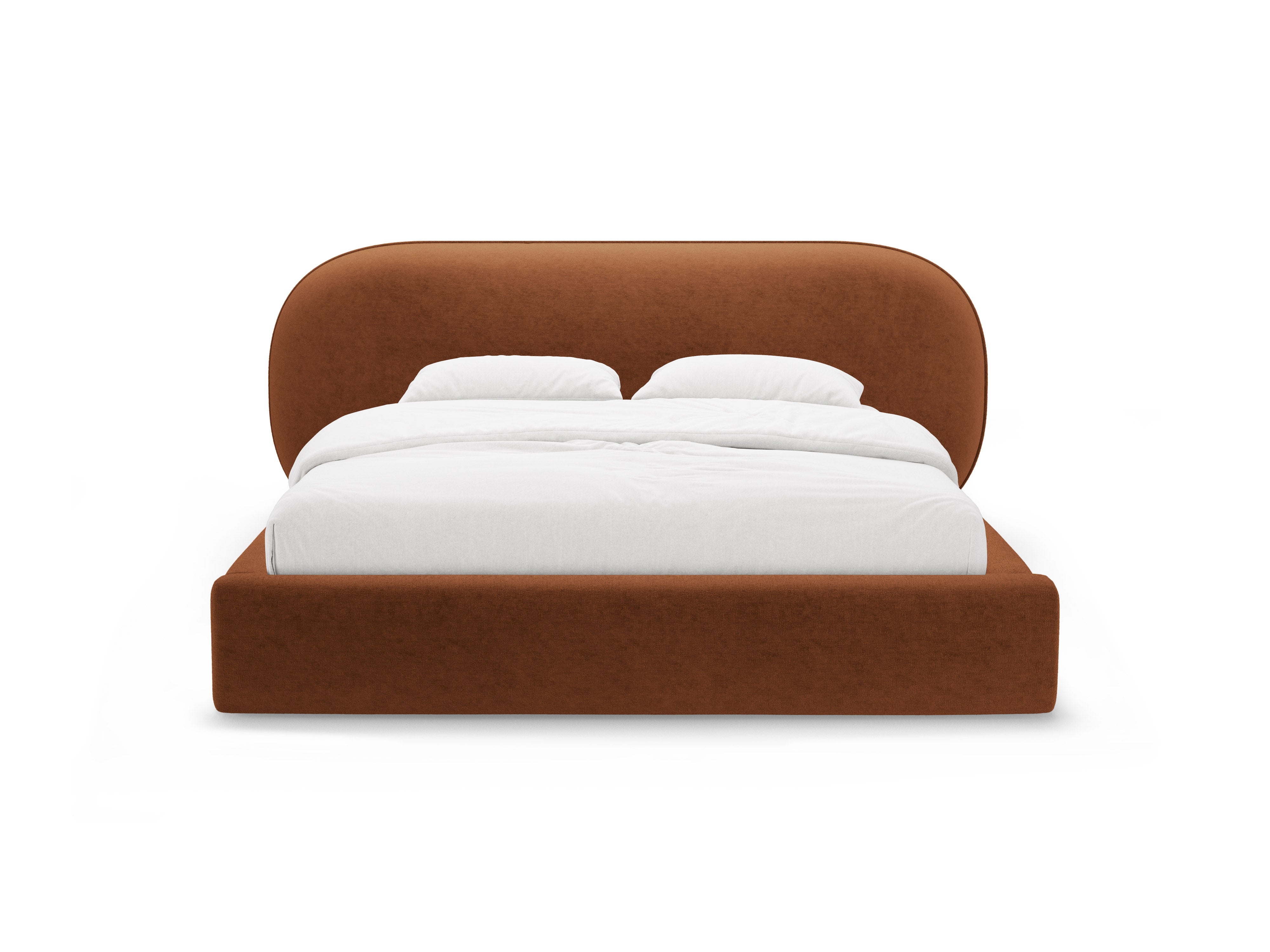 Bett OVALO terrakotta Chenille