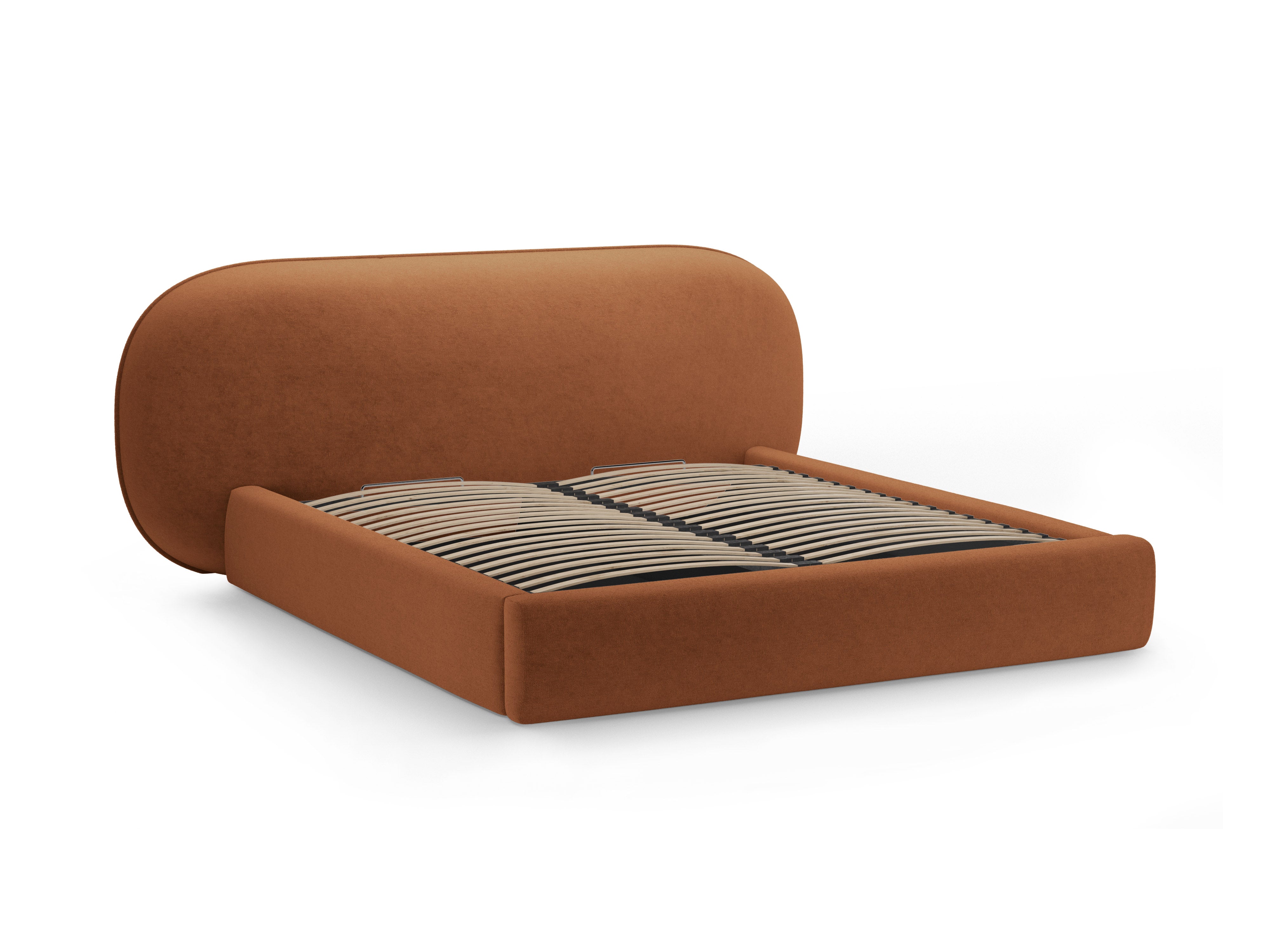 Bett OVALO terrakotta Chenille
