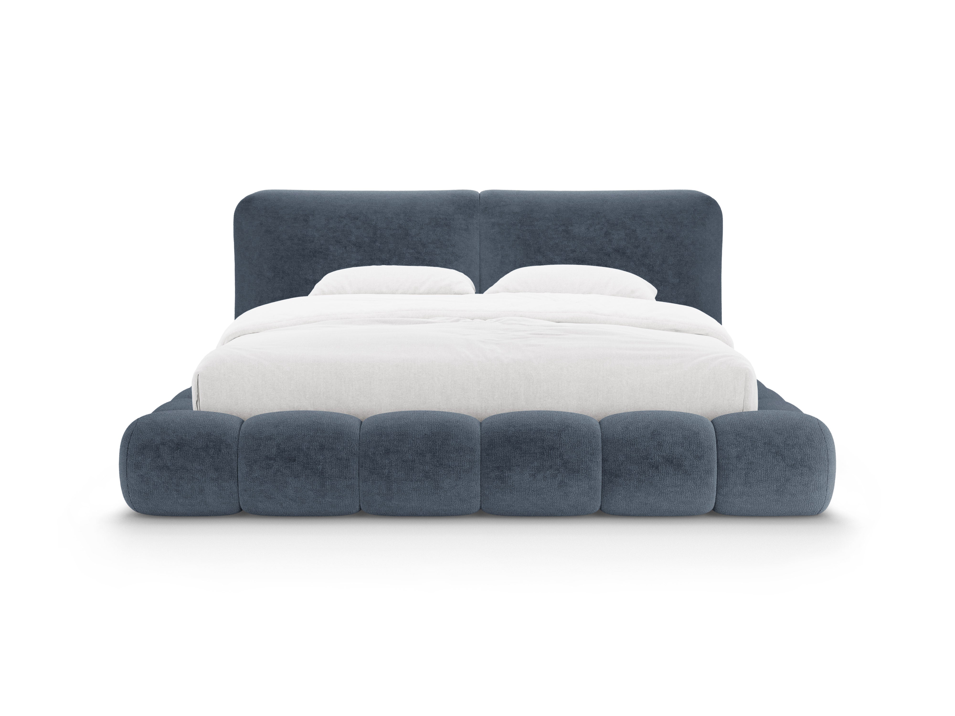 SOLANGE Bed Dark Blue Chenille
