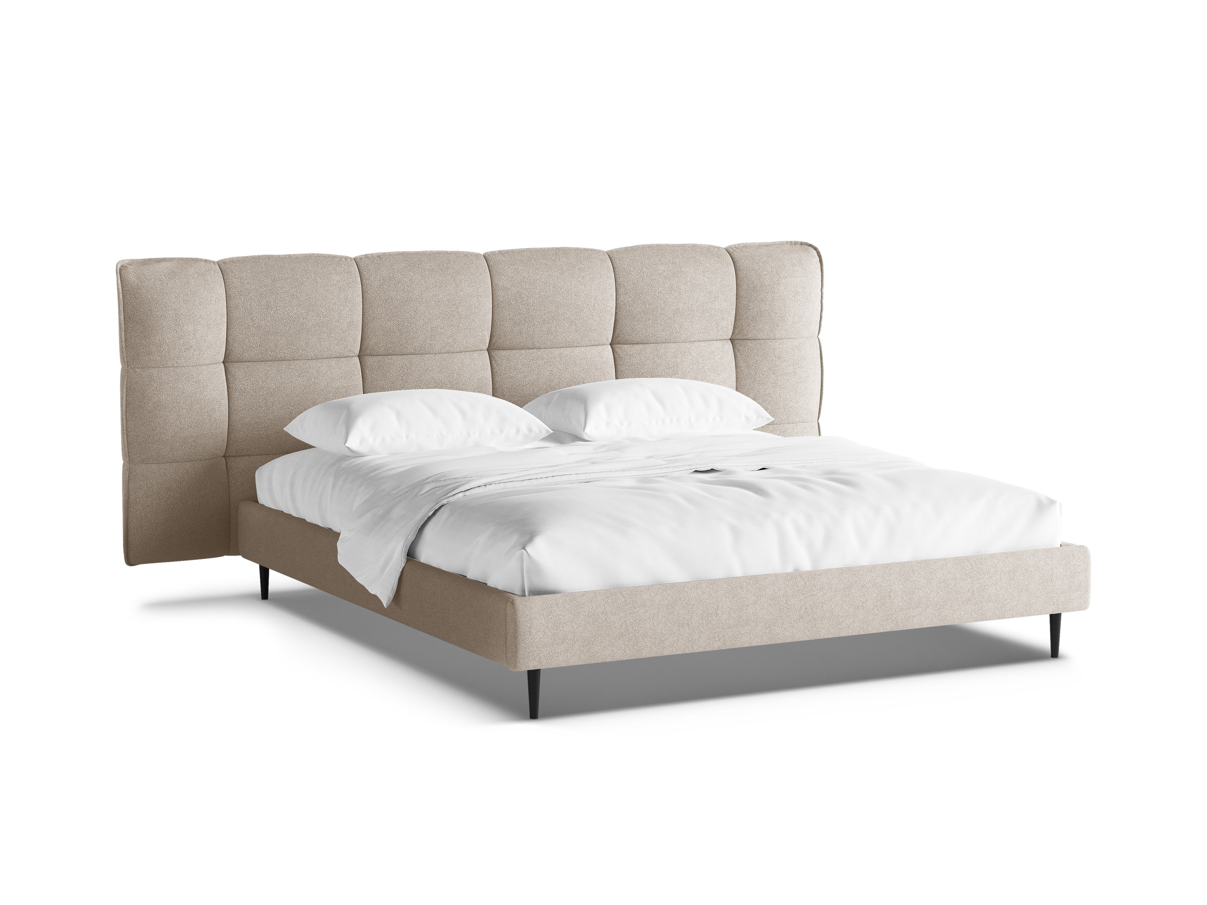 Bett ERIC dunkelbeige Boucle