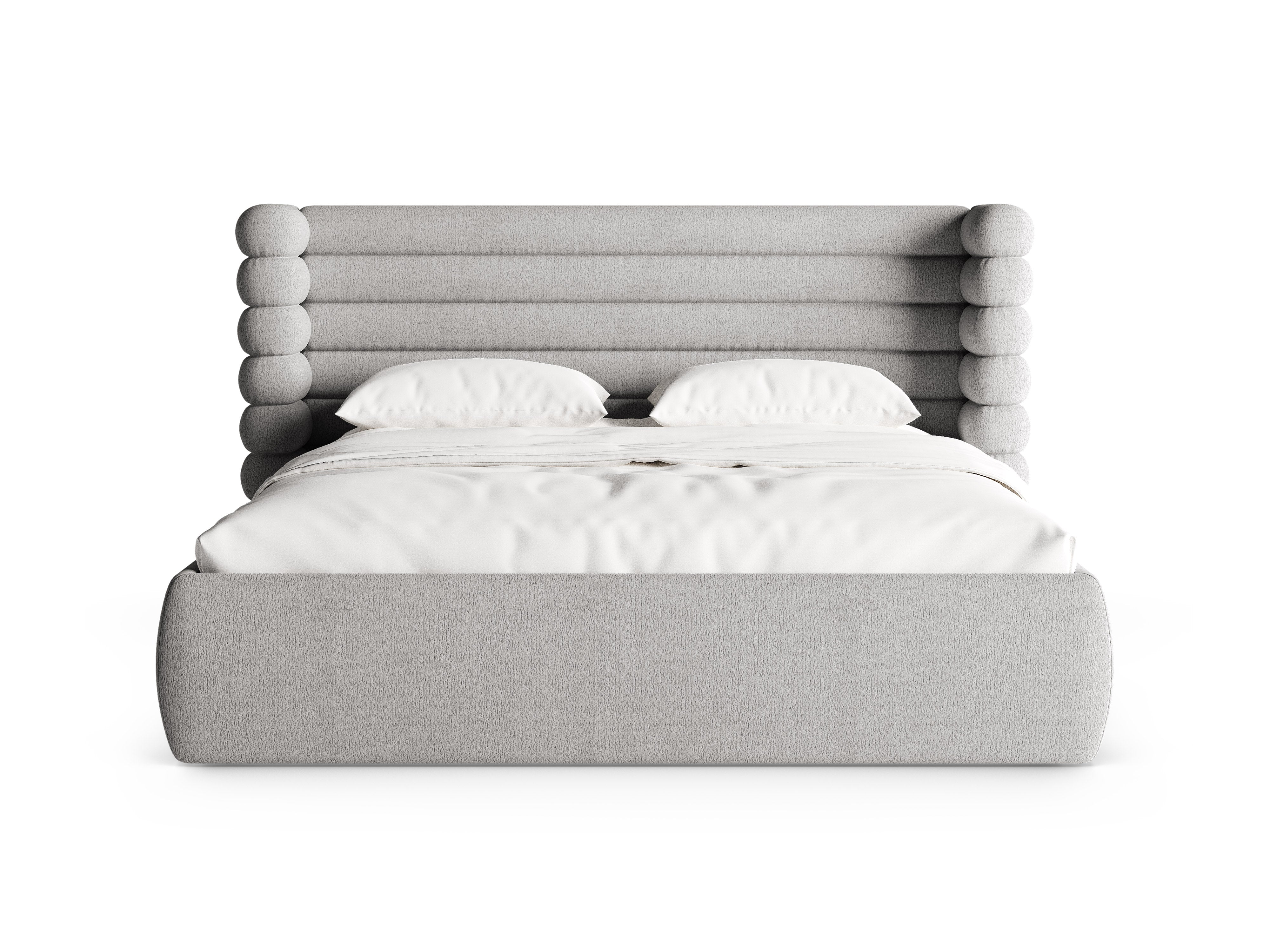 Bett MOUNT graues Boucle