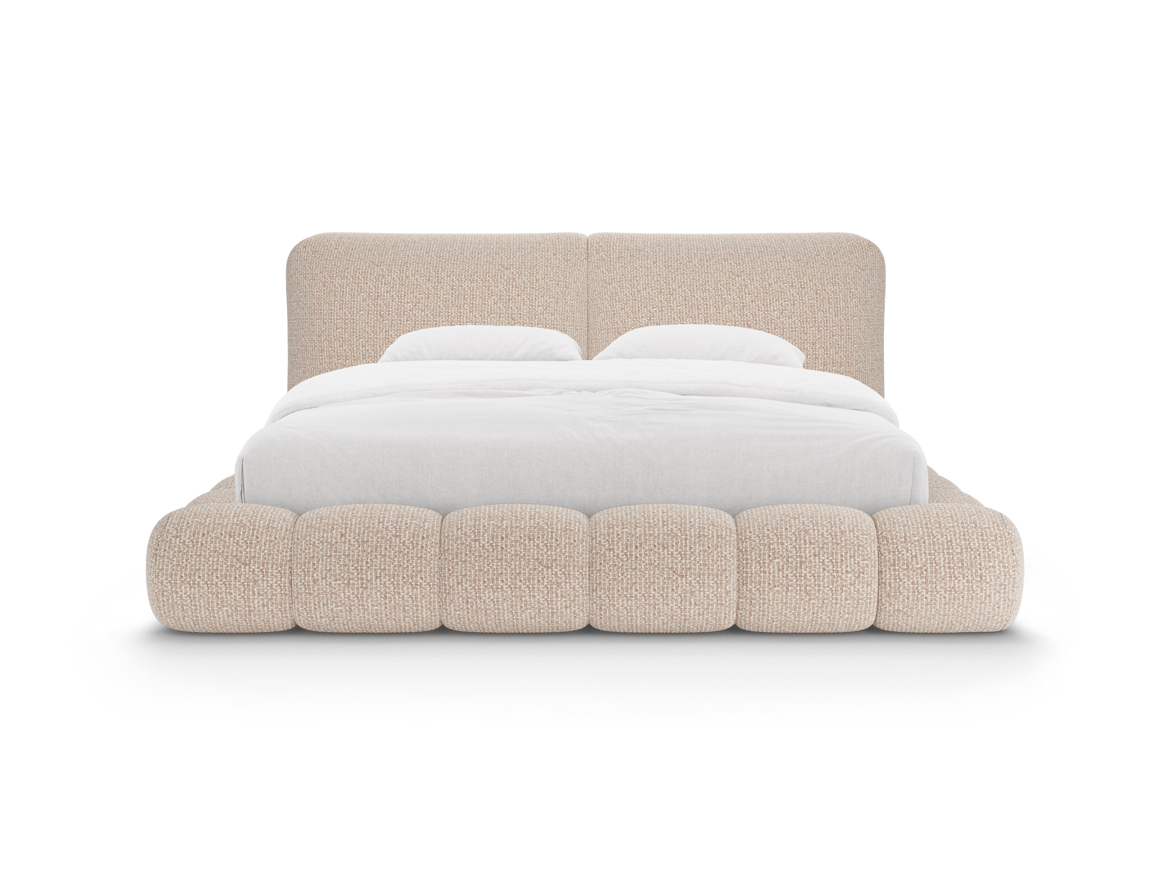 Bett SOLANGE sandfarbener Melange