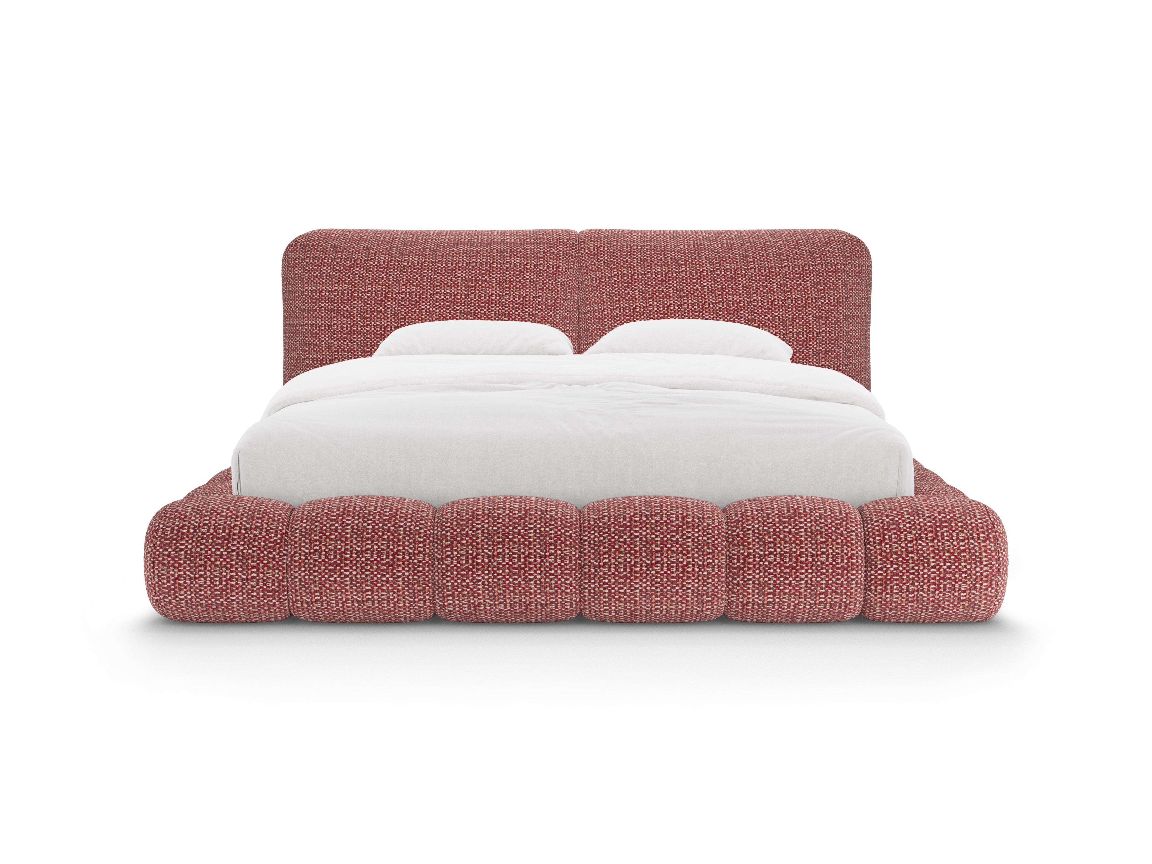 Bett SOLANGE roter Melange