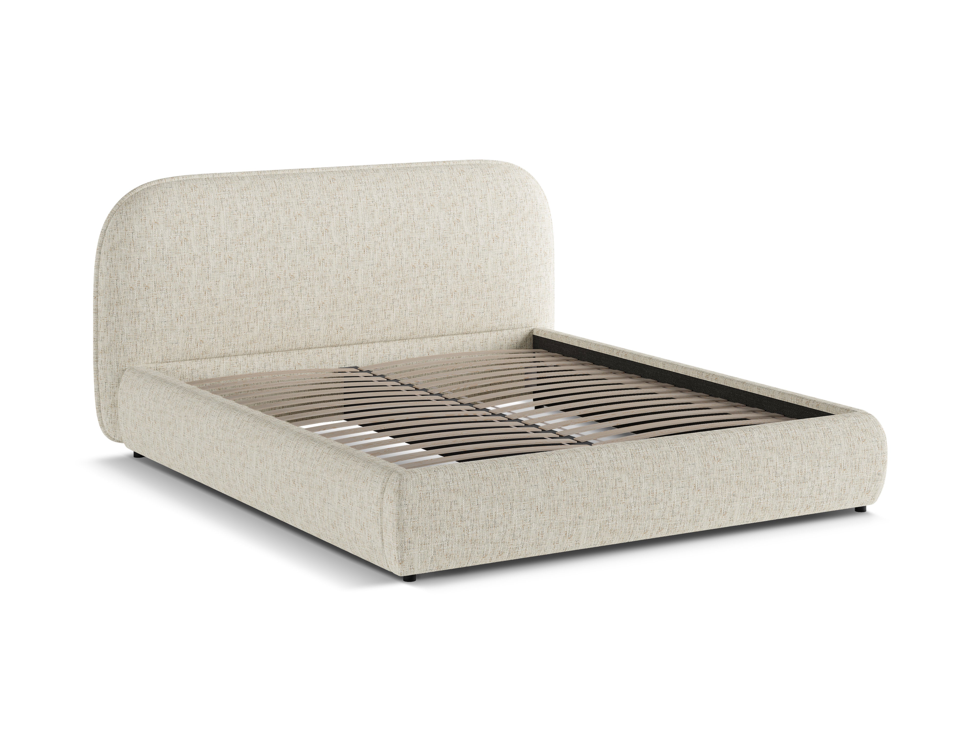 MURADA Bed Gray Beige Mélange Chenille