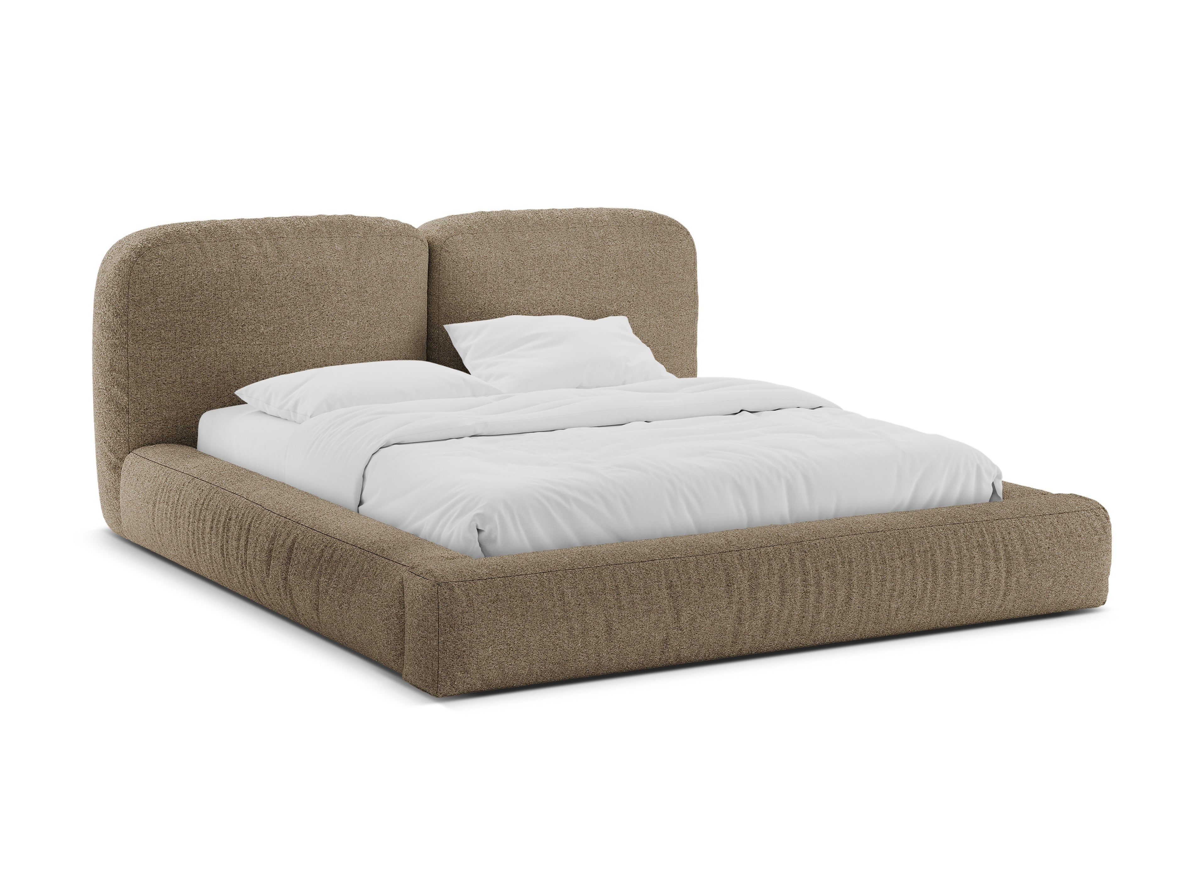 Bett MARTINA cappuccino Boucle