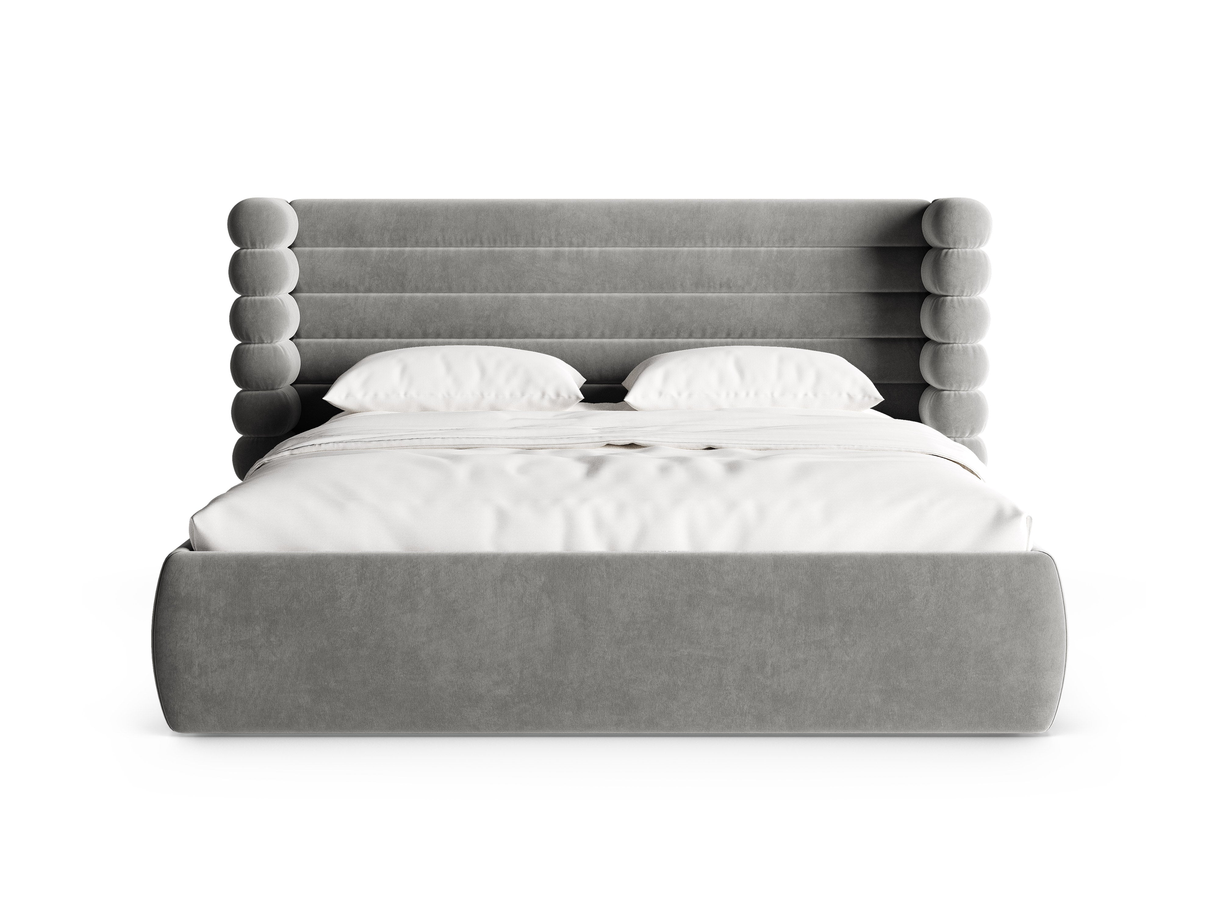 Samtbett MOUNT grau