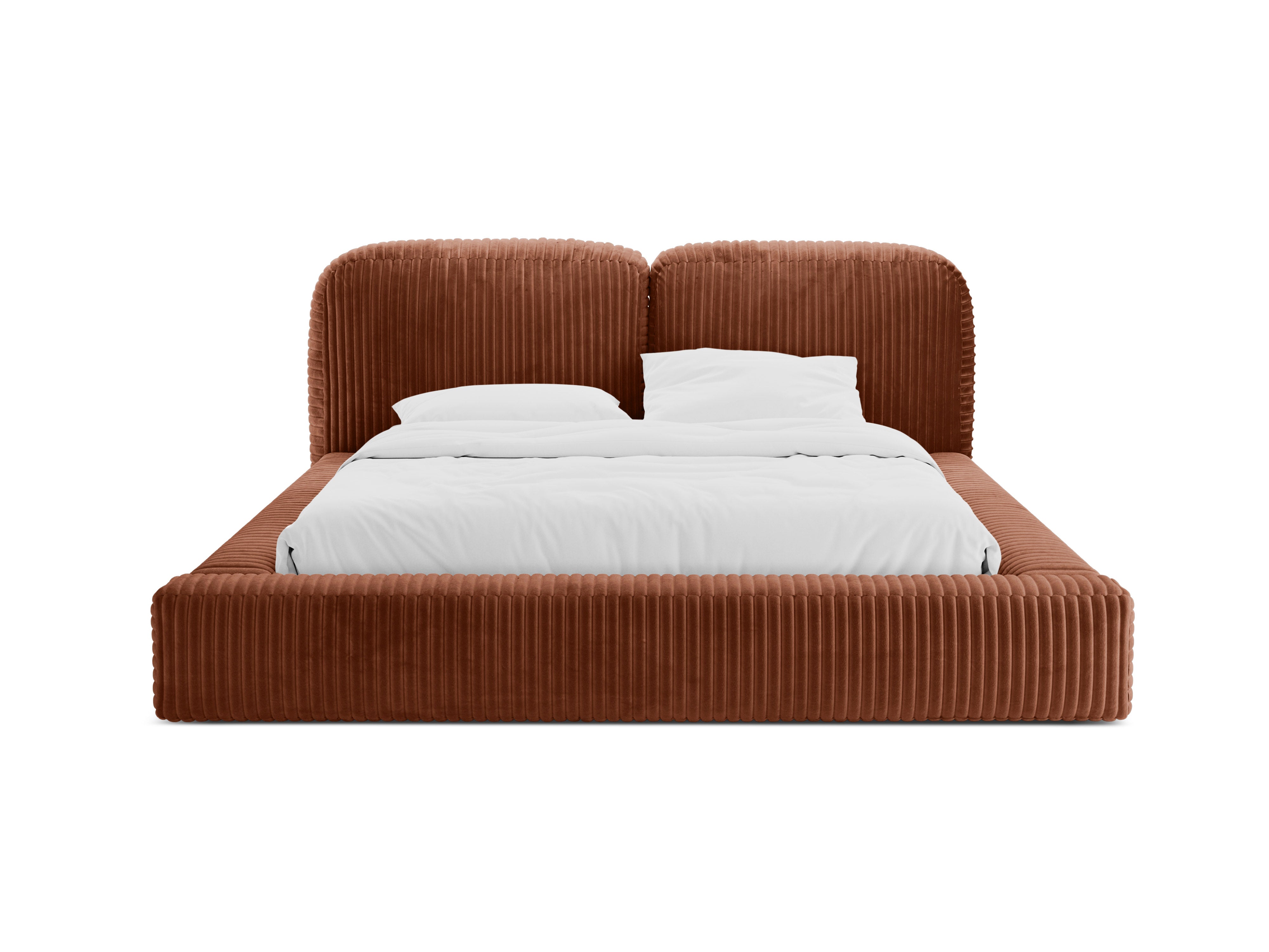 Bett MARTINA ziegelroter Cord