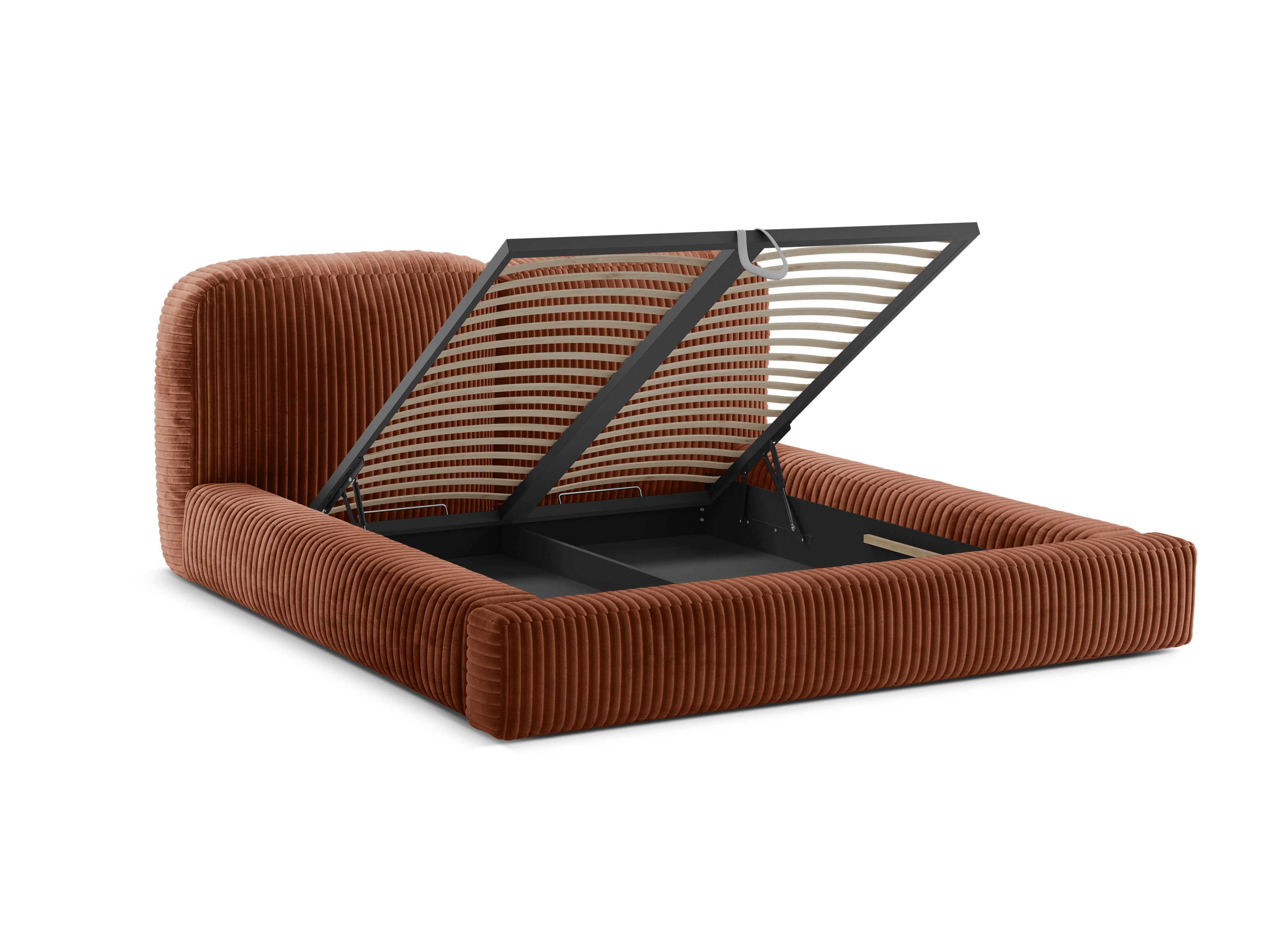 Bett MARTINA ziegelroter Cord
