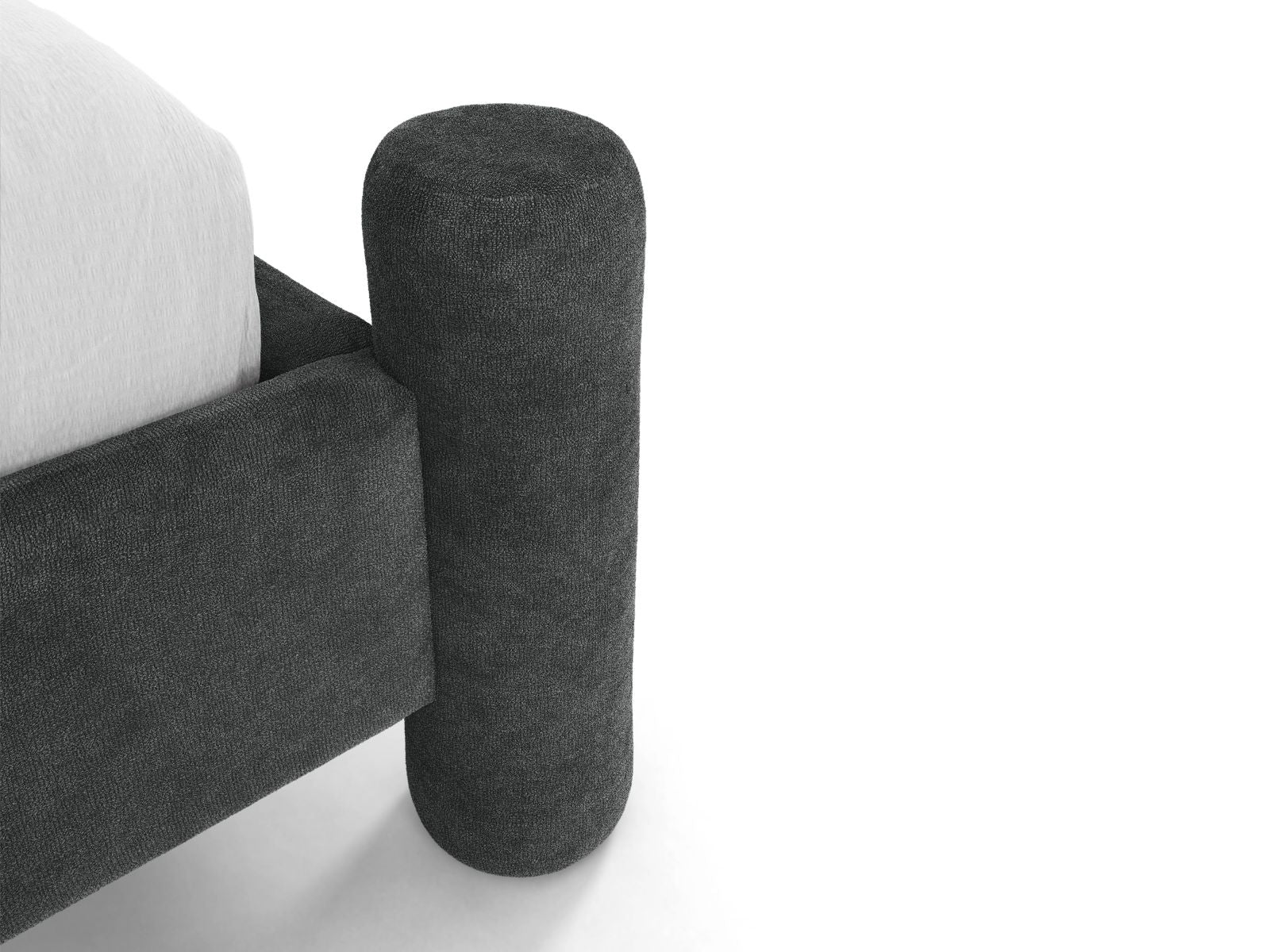 Bett VERA dunkelgrau Chenille