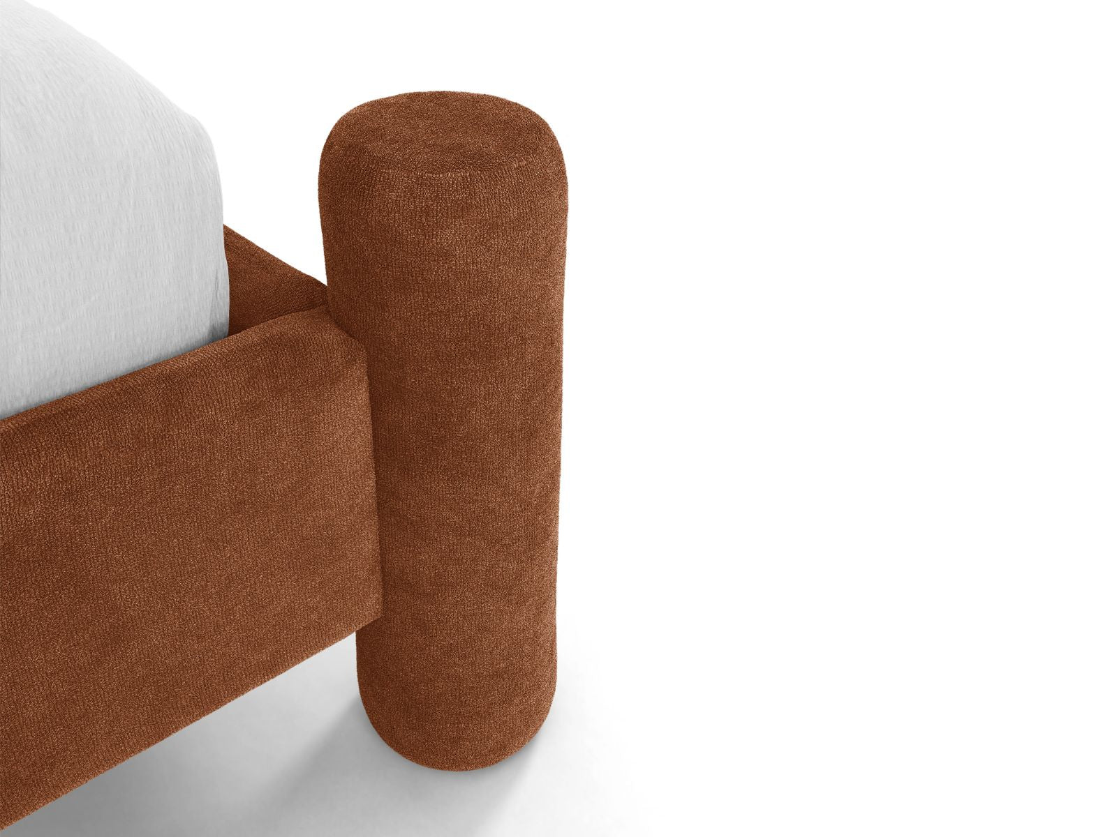 Bett VERA ziegelroter Chenille