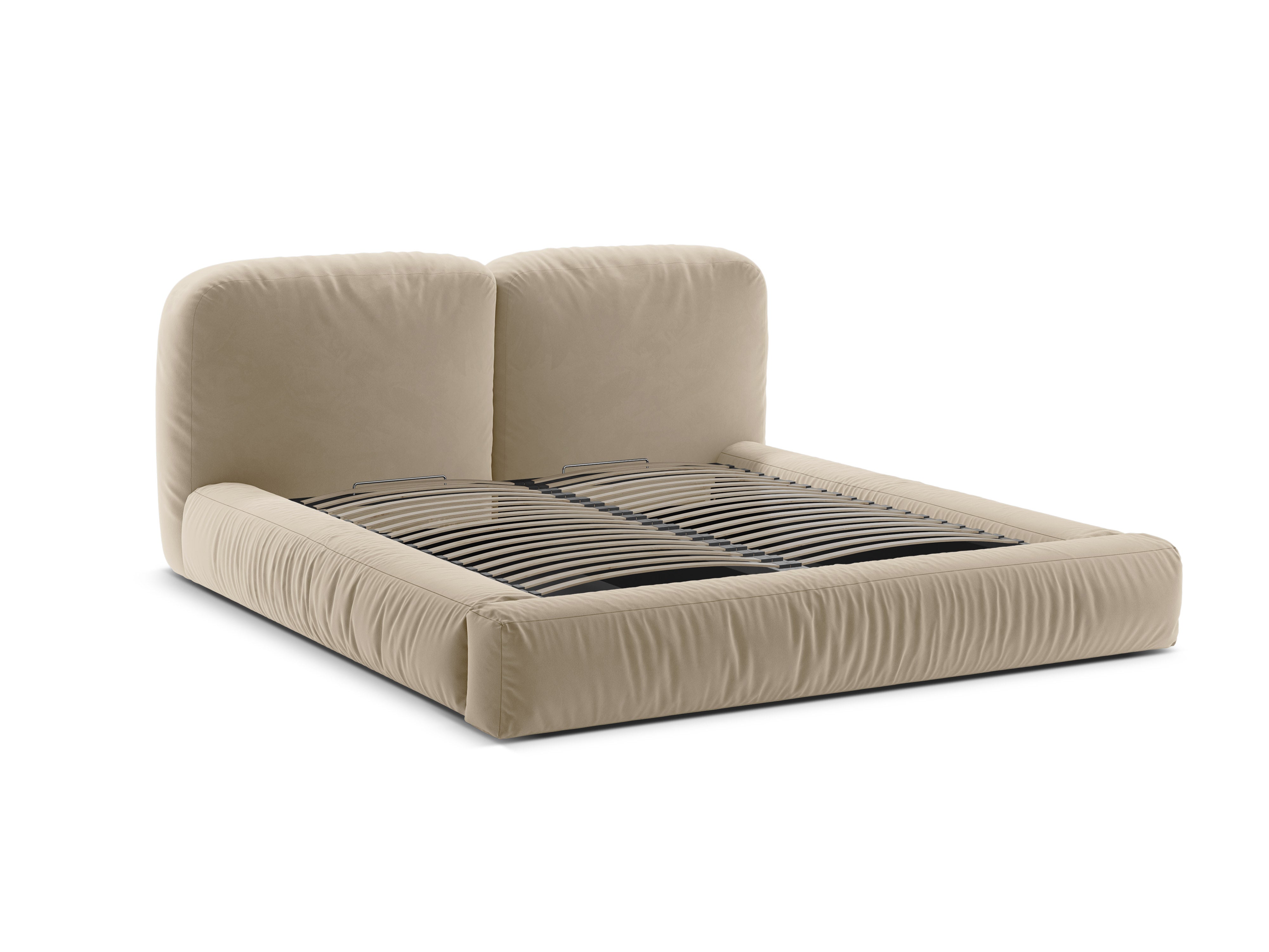 Samtbett MARTINA hellbeige