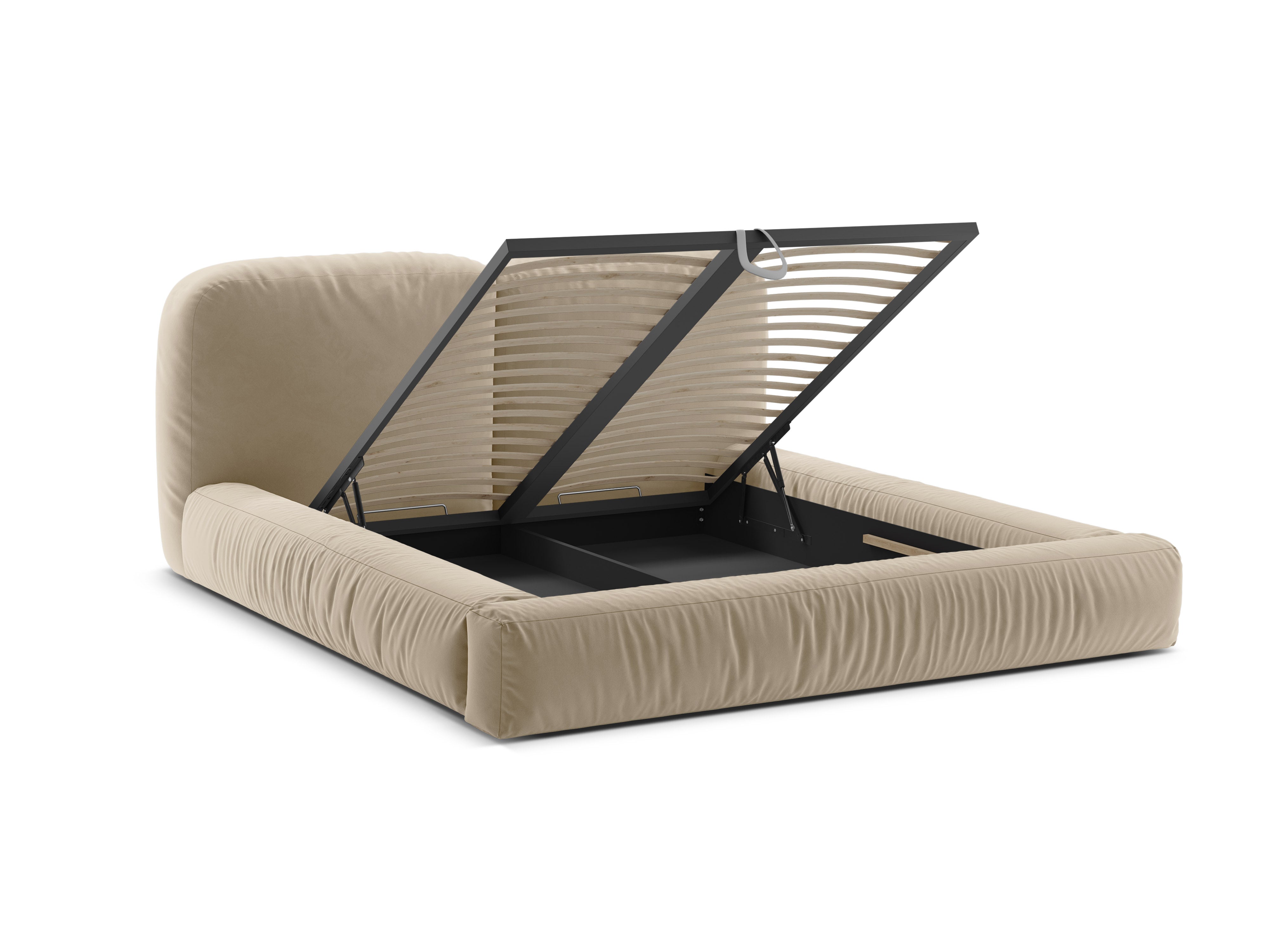 Samtbett MARTINA hellbeige