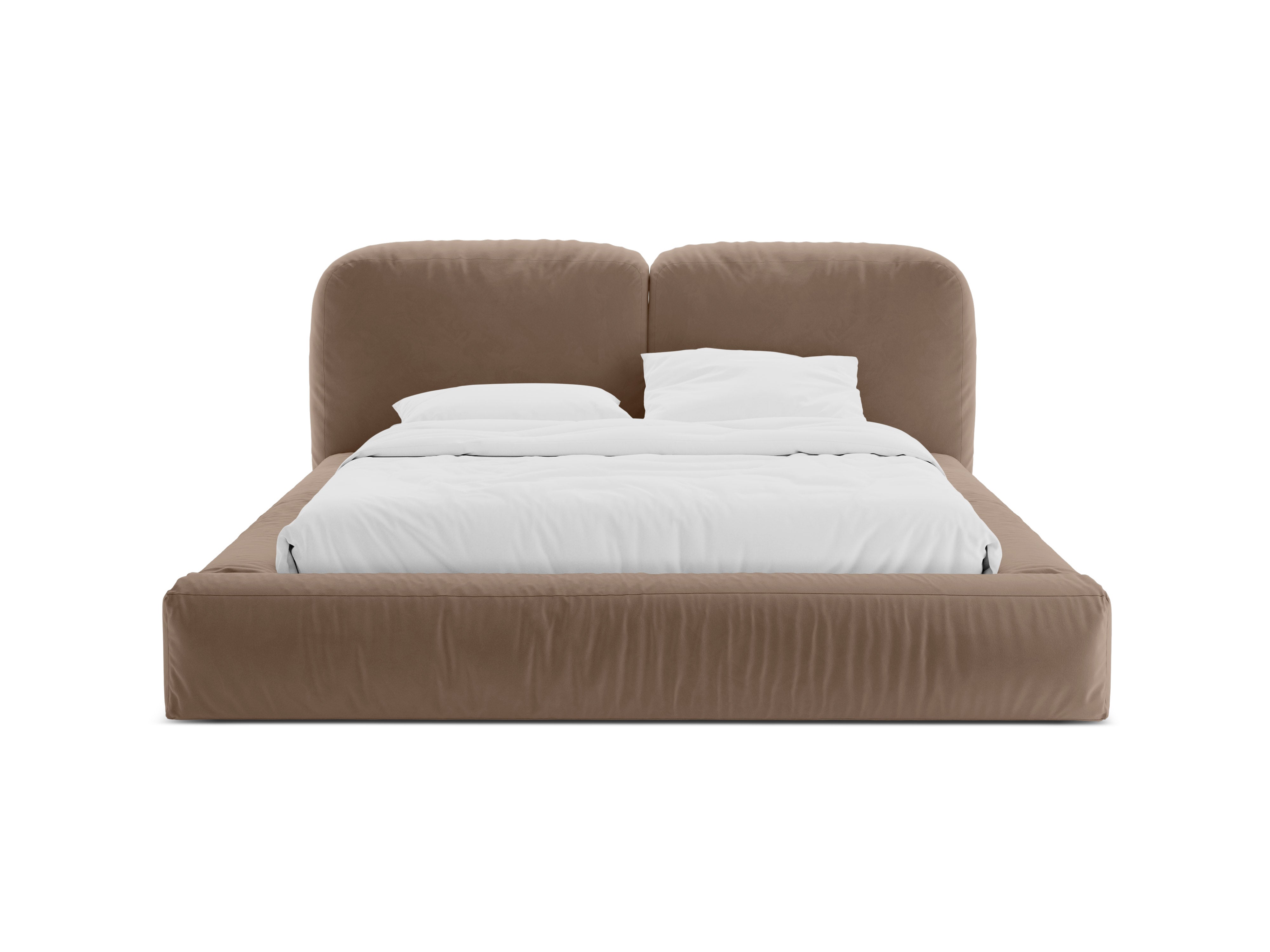 Samtbett MARTINA dunkelbeige