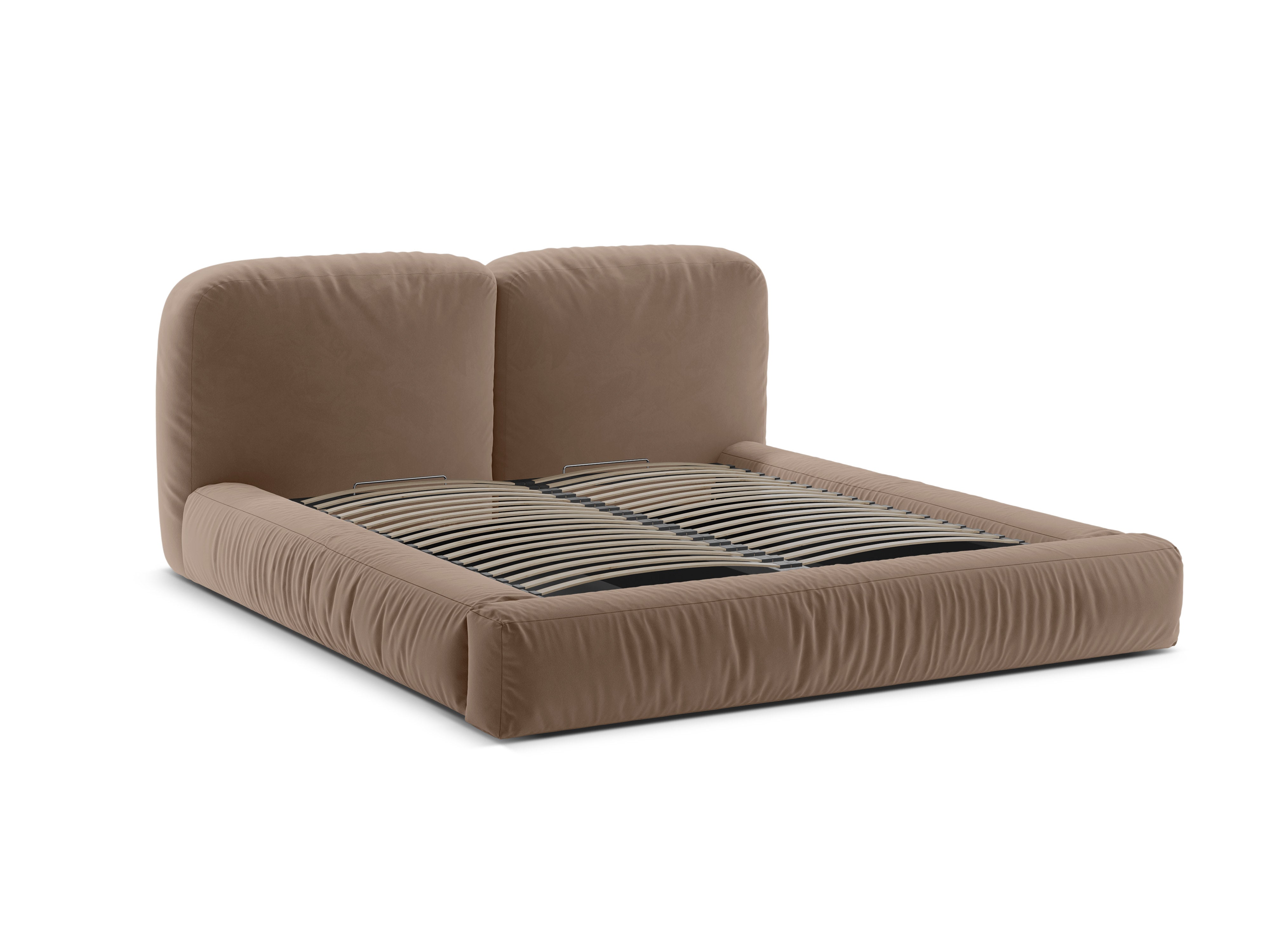 Samtbett MARTINA dunkelbeige