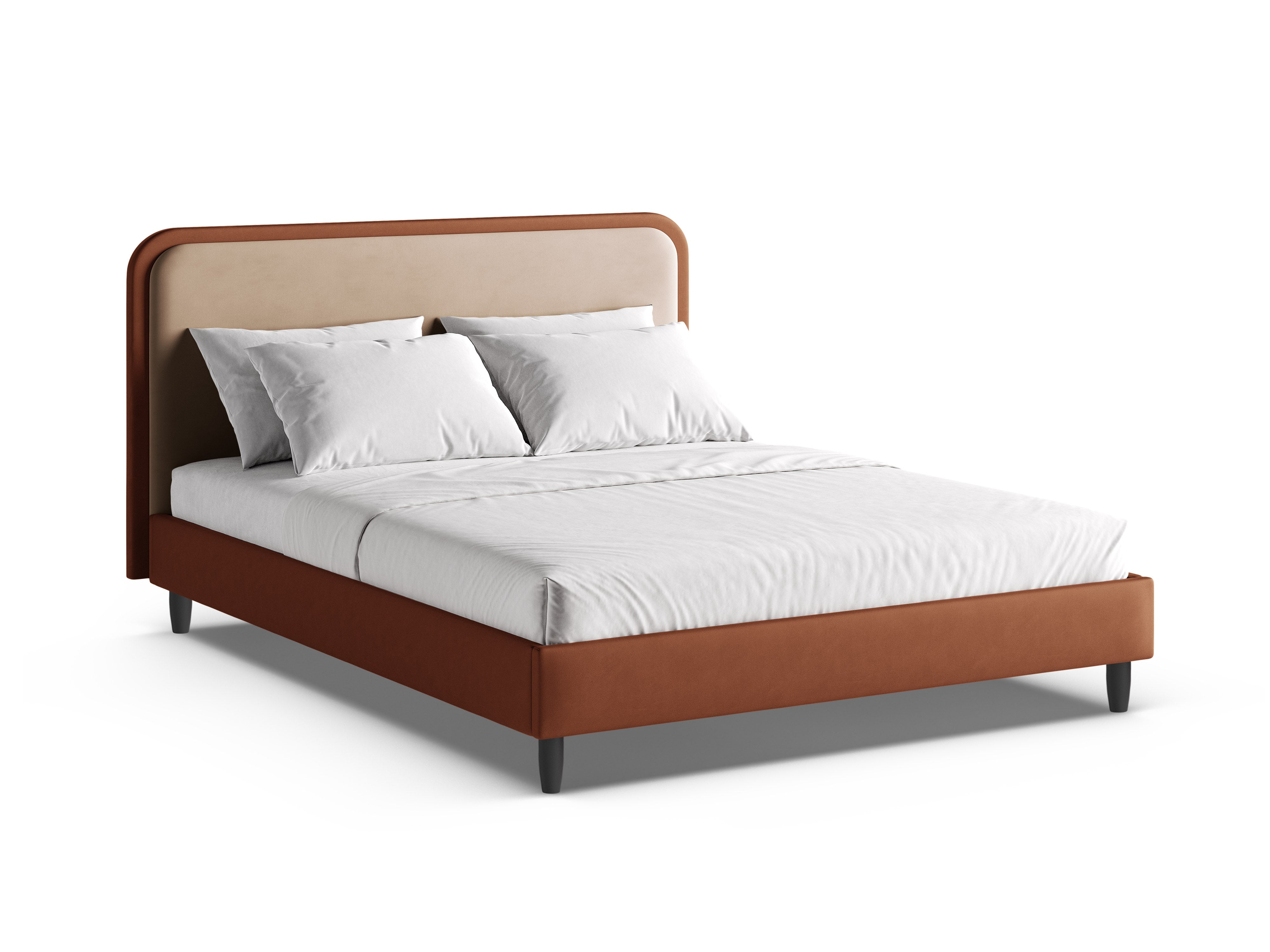 Samtbett AVELINE mandelbeige