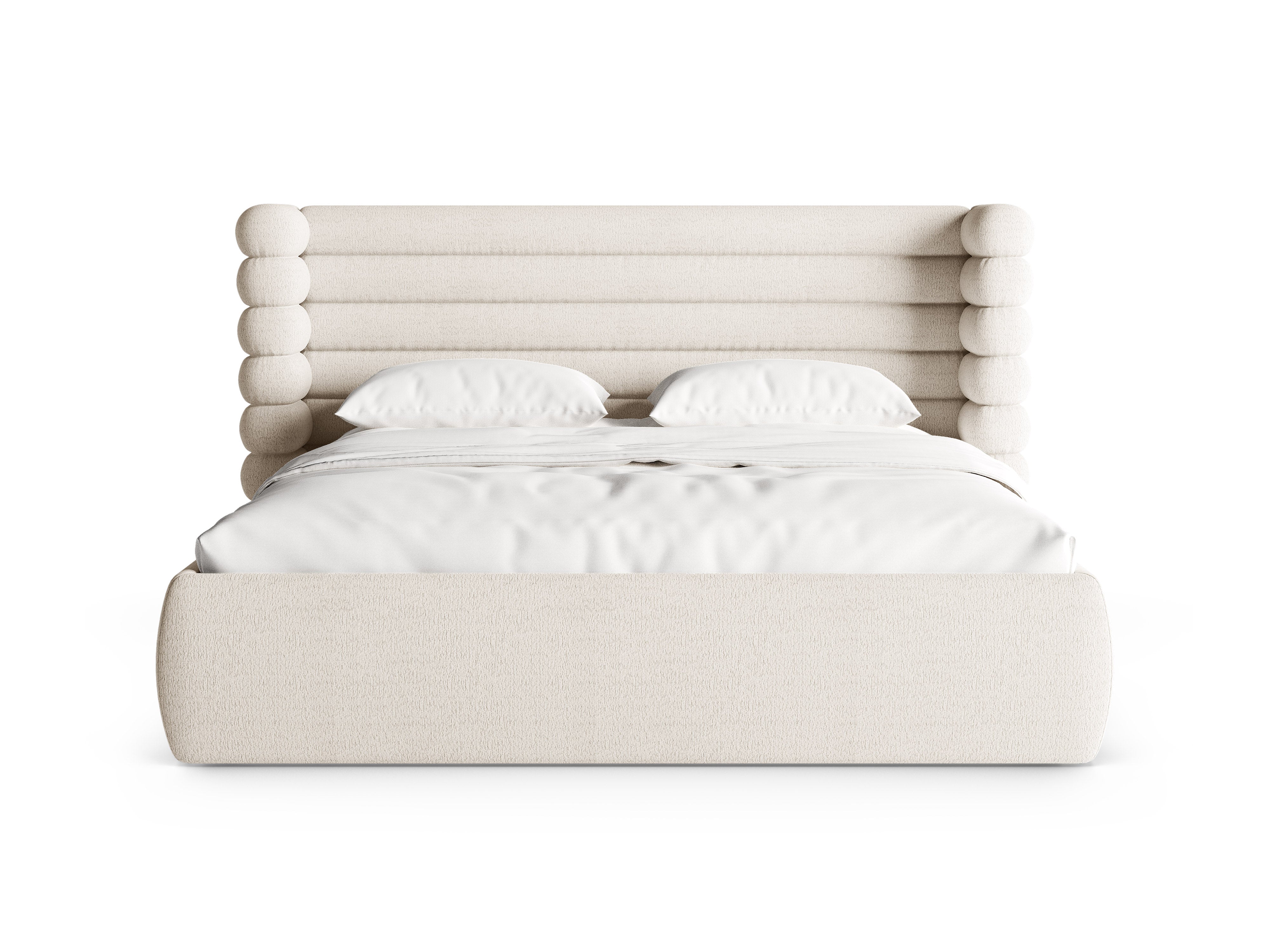 Bett MOUNT hellbeige Boucle