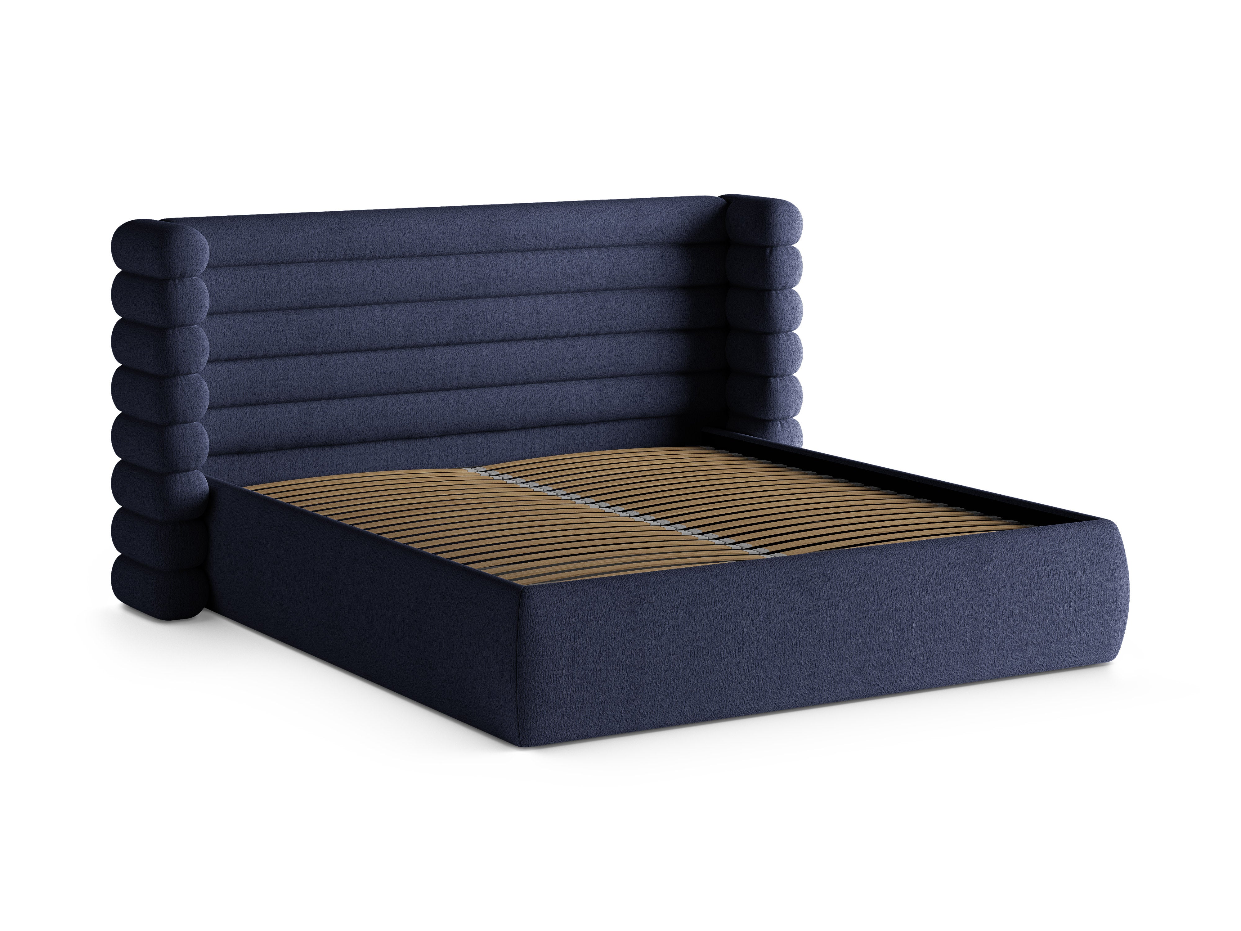 Bett MOUNT meerblau Boucle
