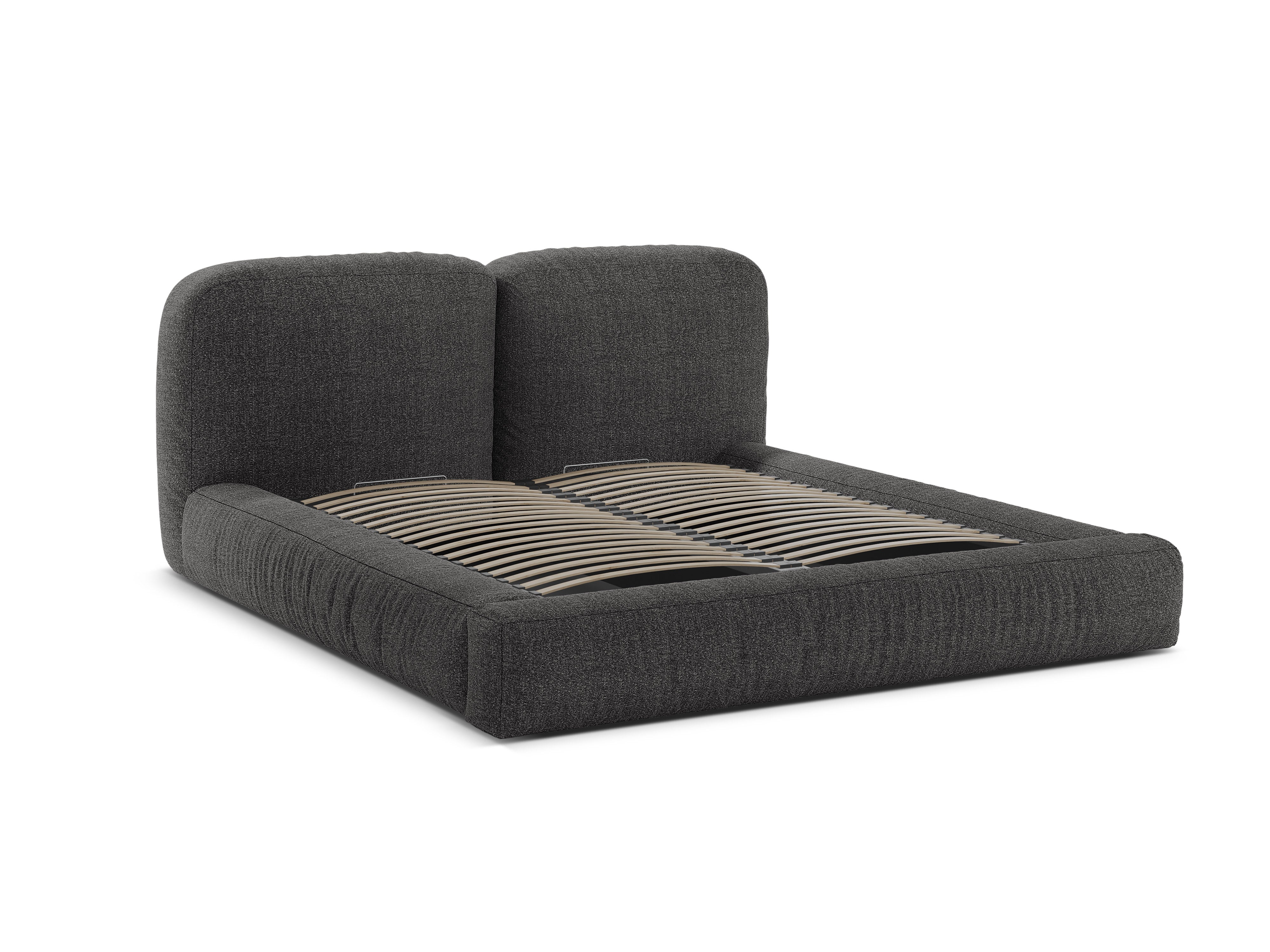 Bett MARTINA anthrazit Boucle