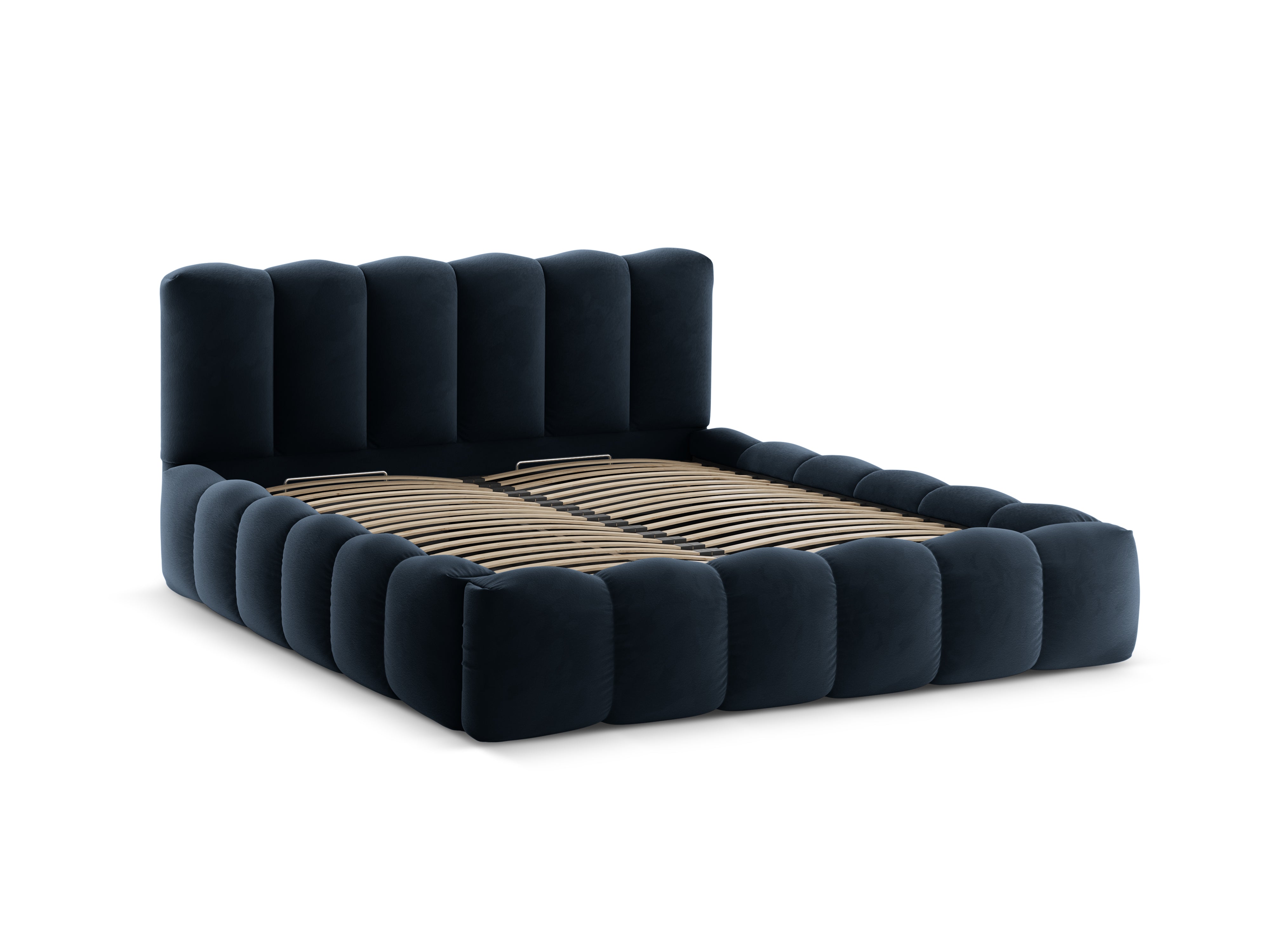 Samtbett mit Stauraum LUPINE marineblau