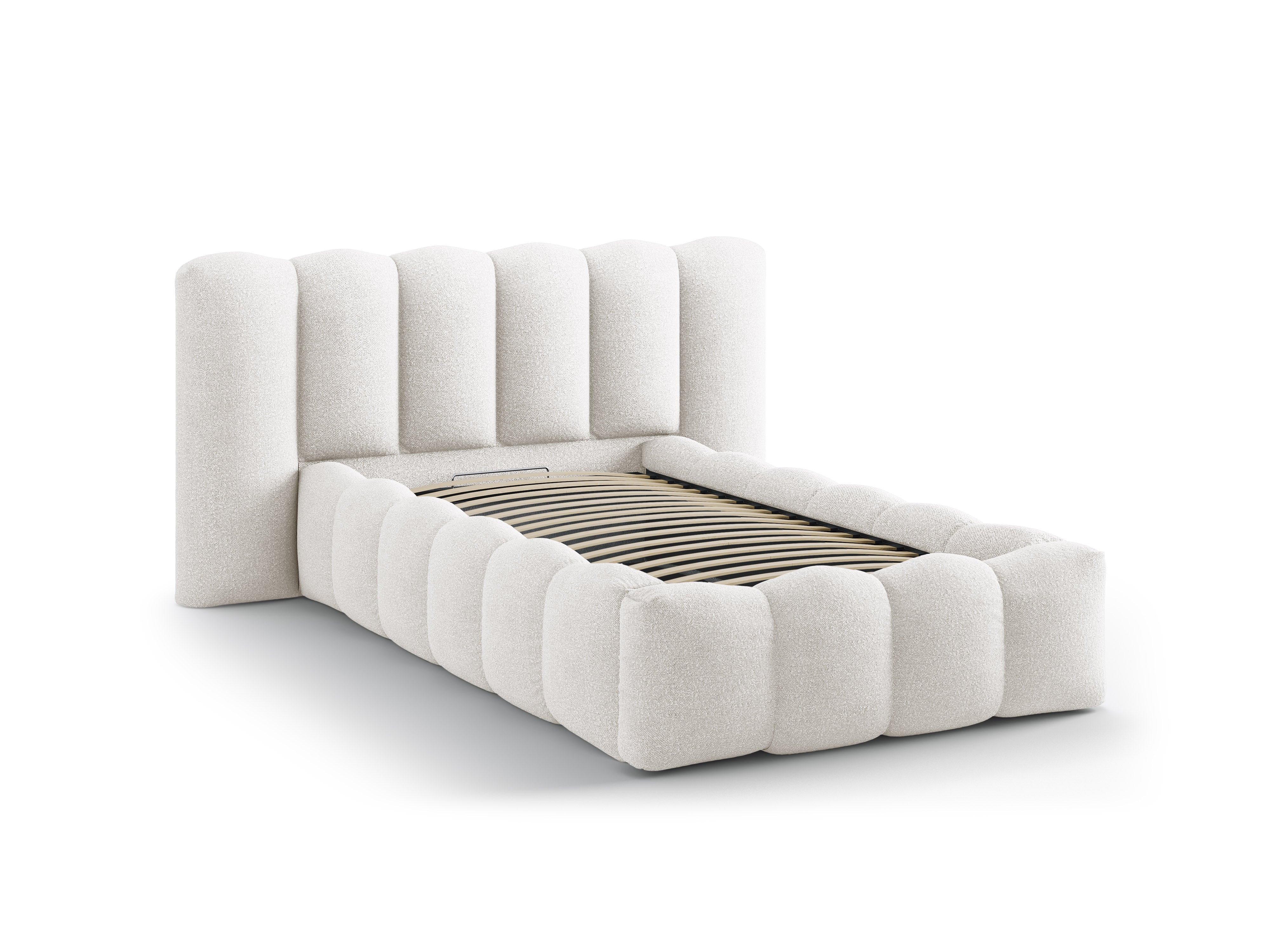 Bett LUPINE weiß Boucle