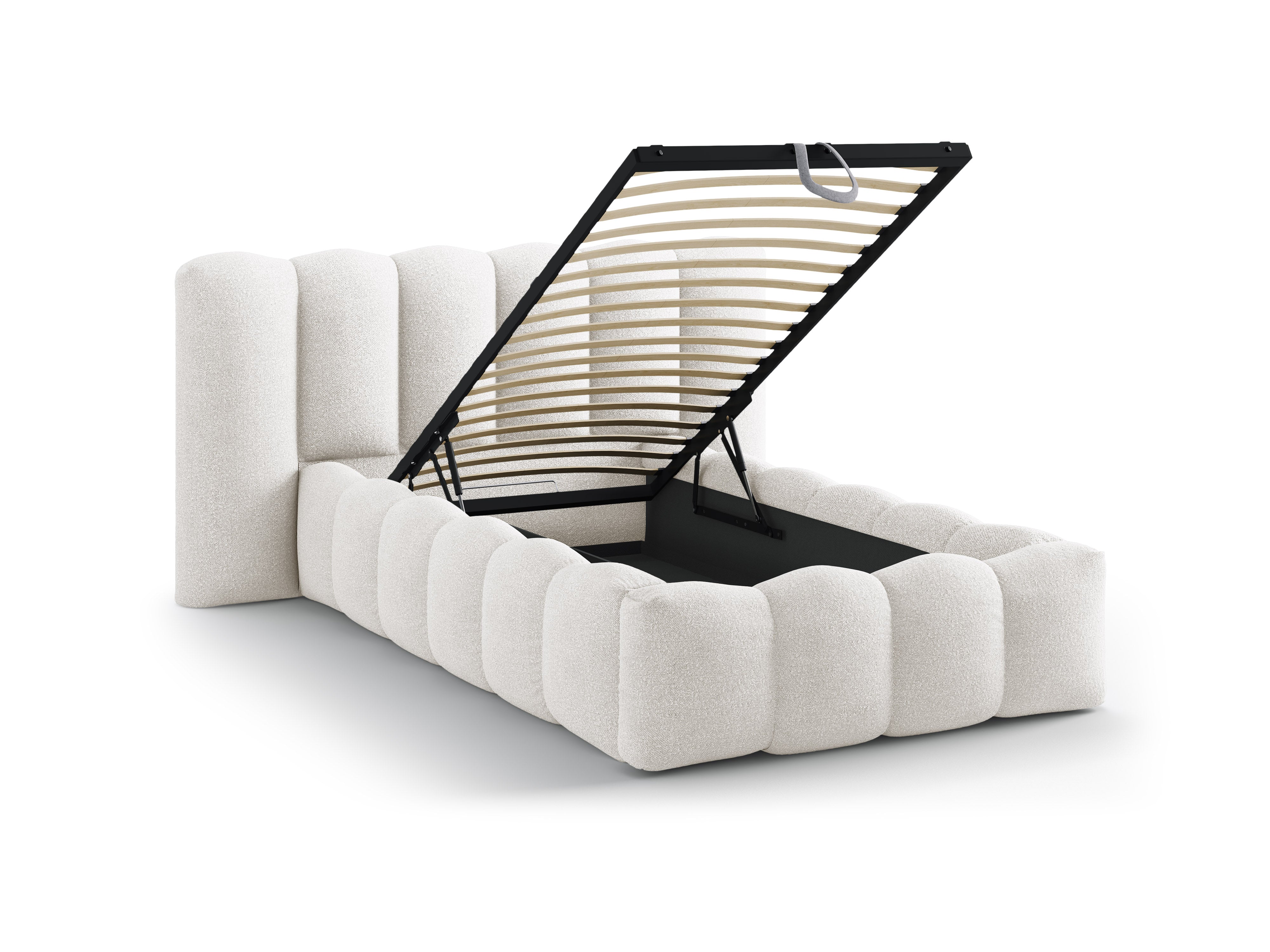 Bett LUPINE weiß Boucle