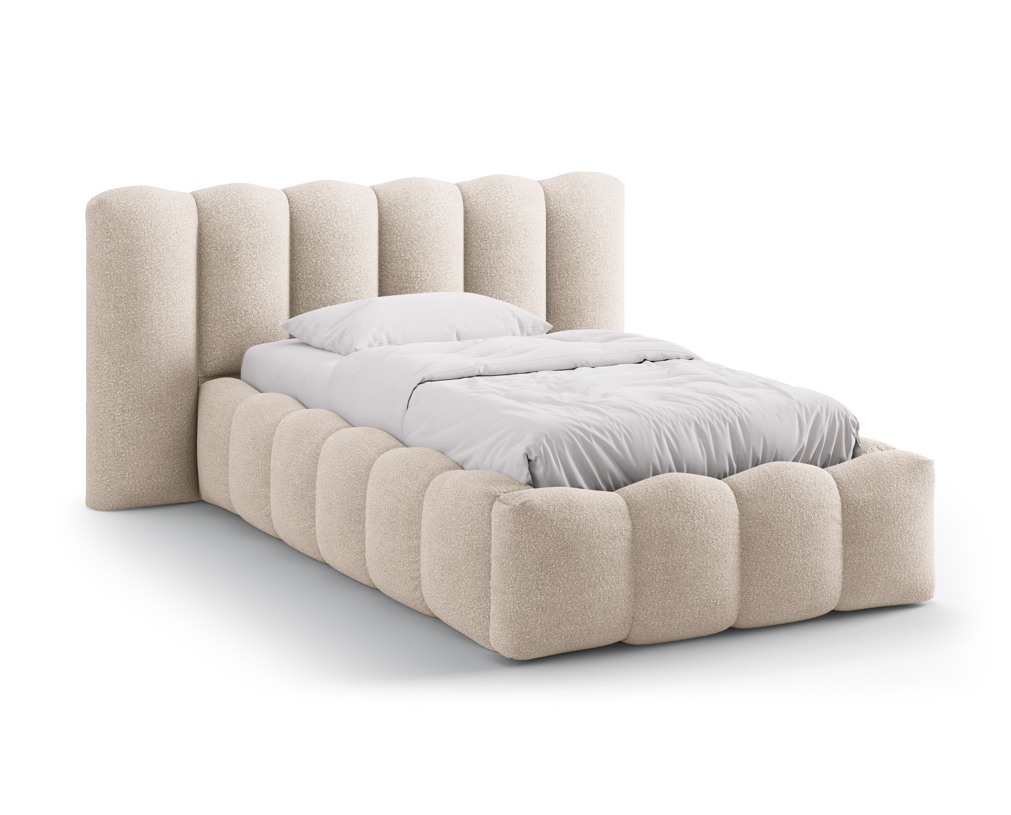 Bett LUPINE beige Boucle