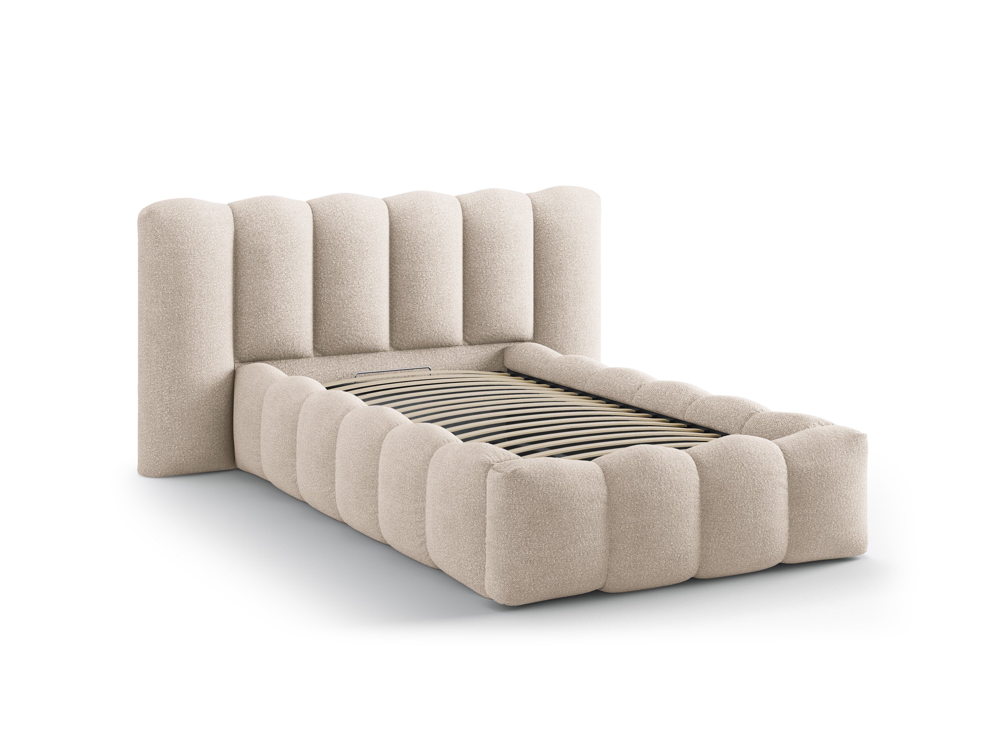 Bett LUPINE beige Boucle