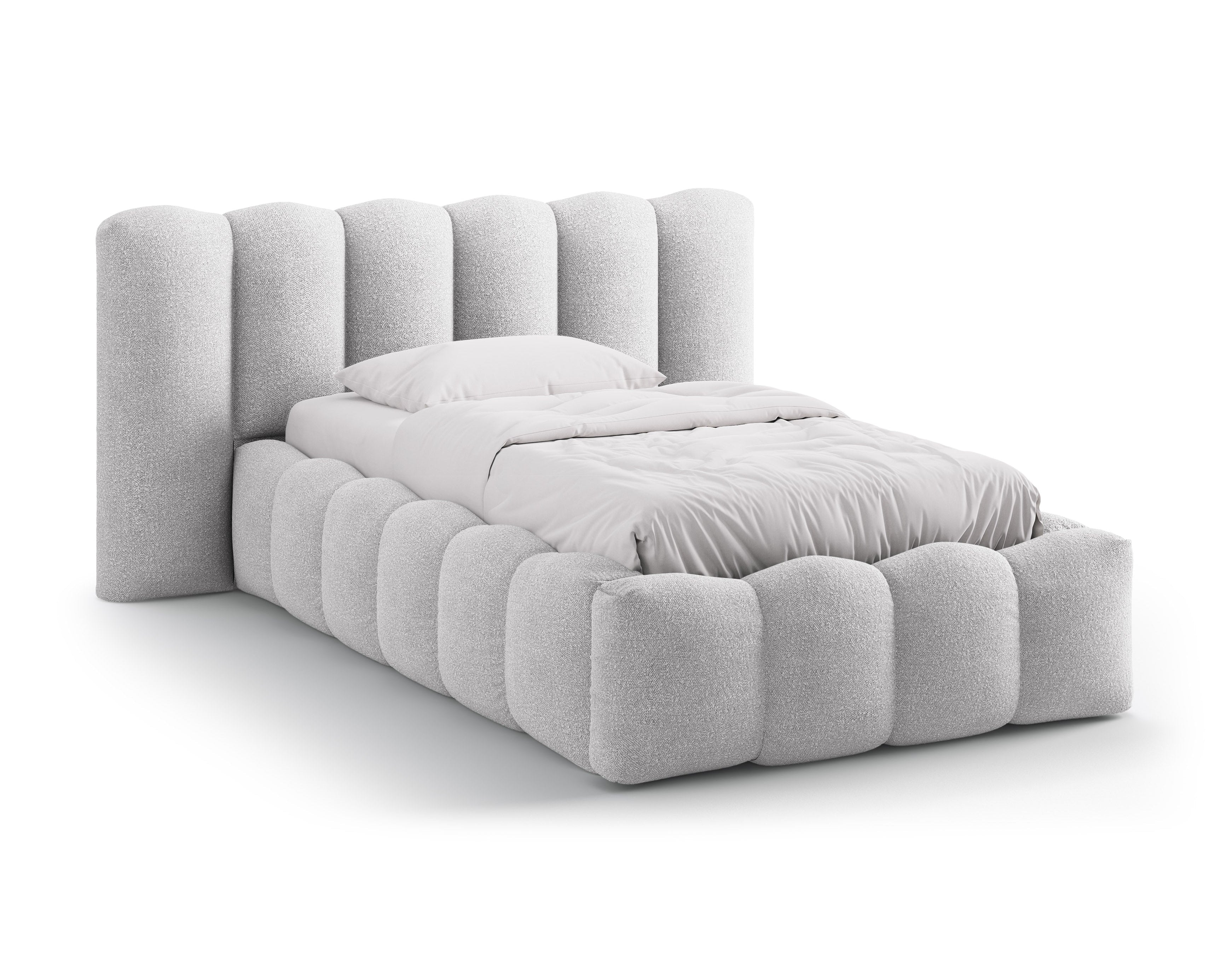 LUPINE Bed Light Gray Boucle