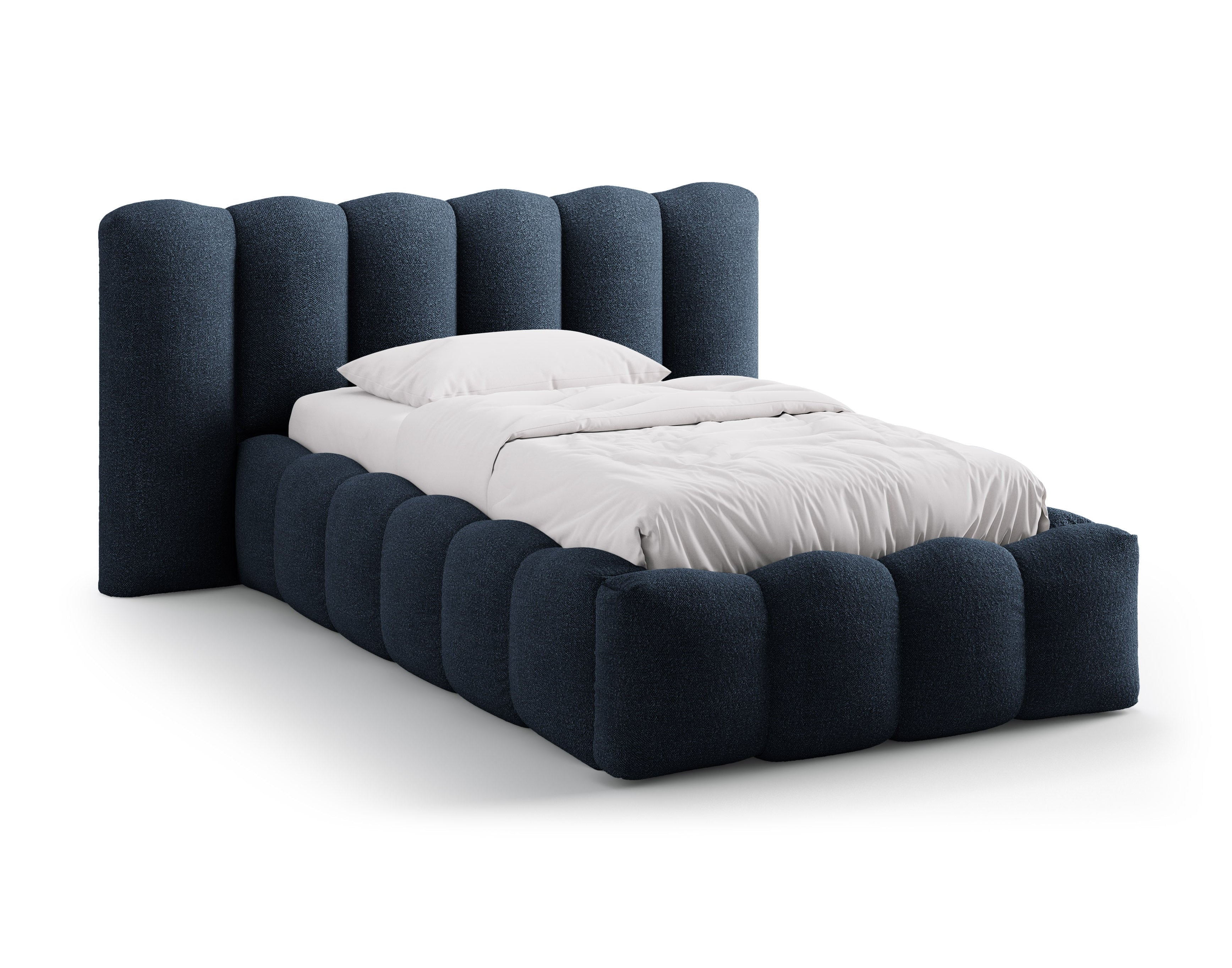 LUPINE Bed Dark Blue Boucle