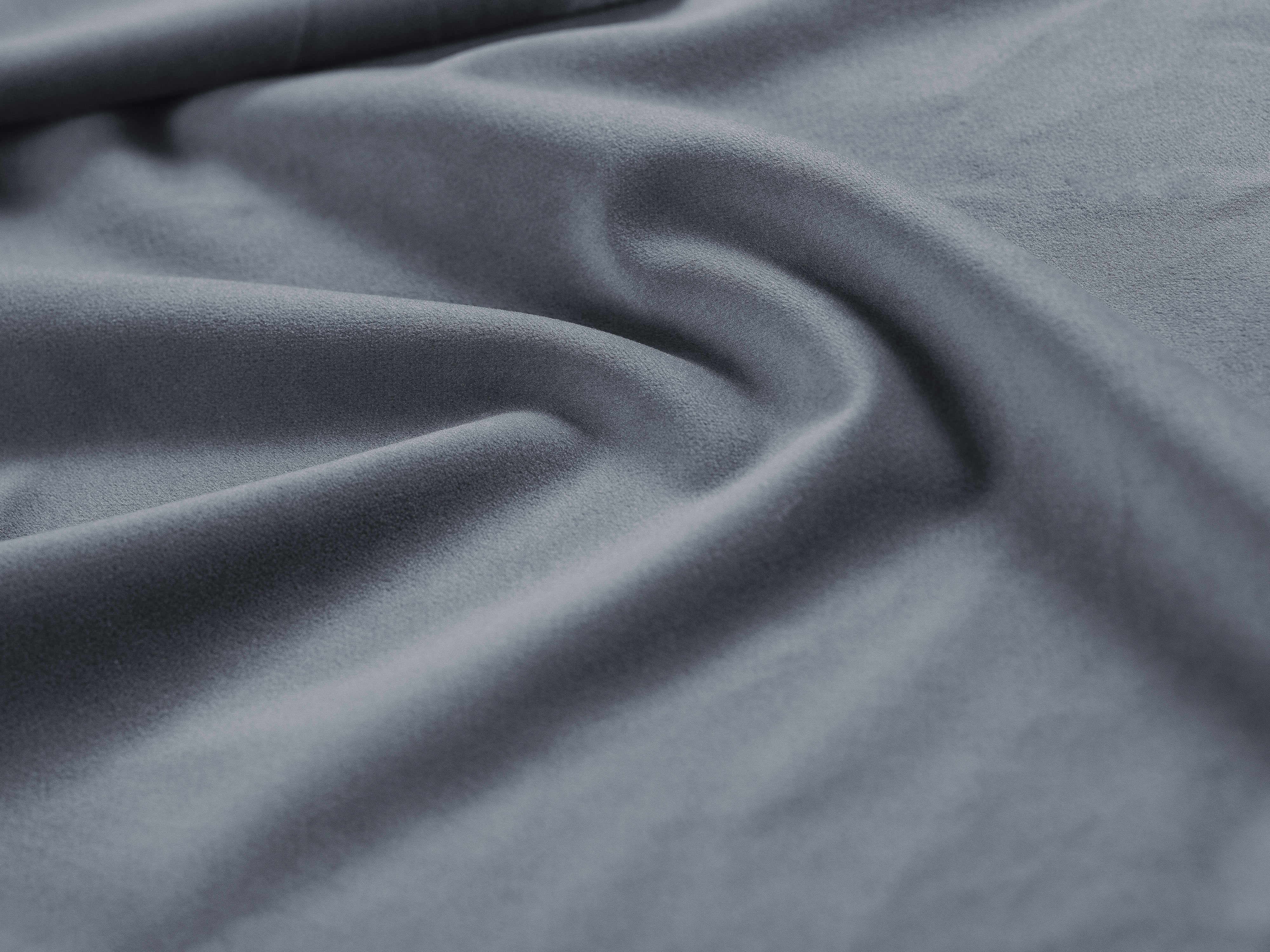 Einzelbett aus Samt mit Bettkasten ALLISON blau