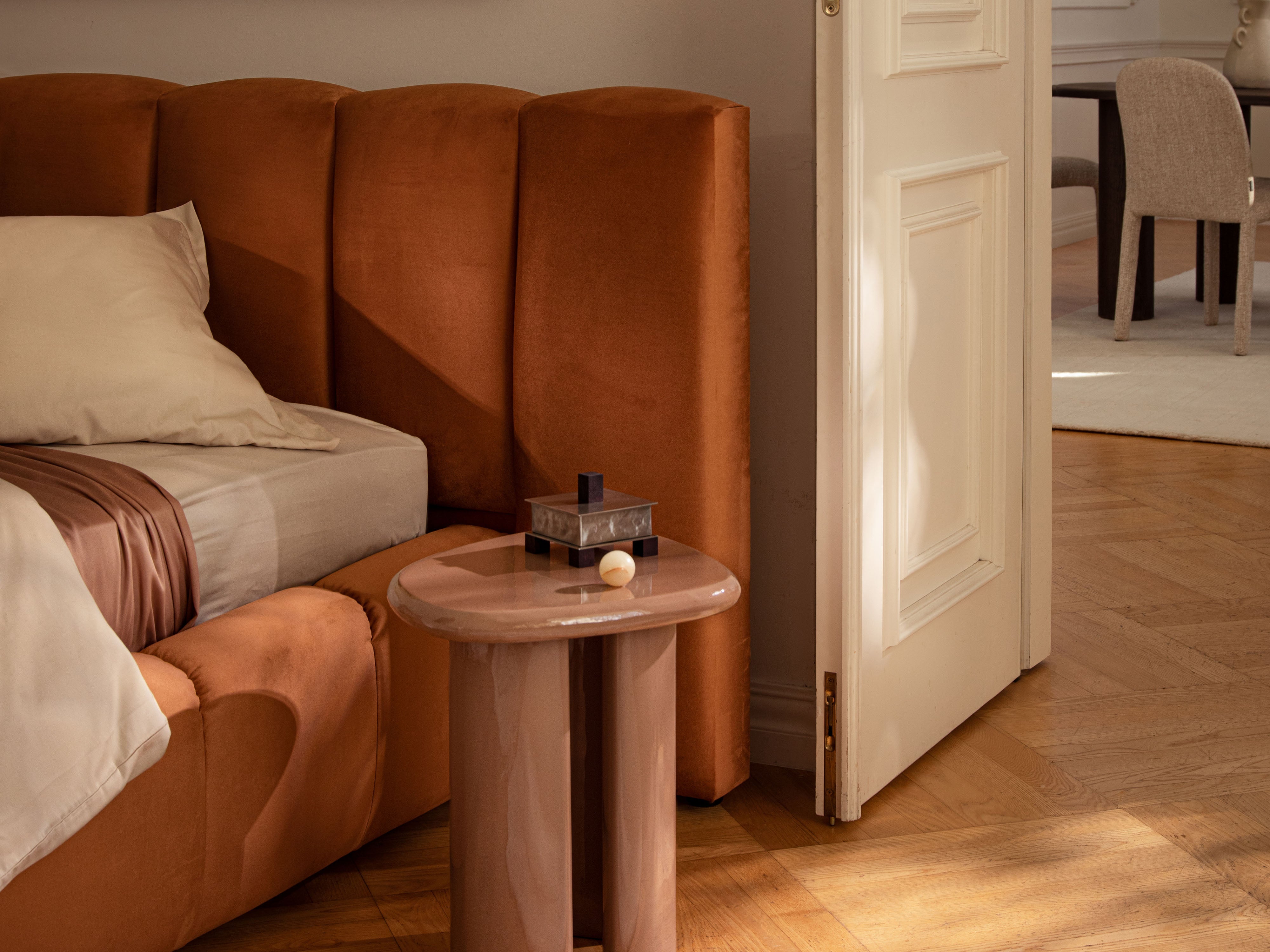 Samtbett LUPINE sandfarben