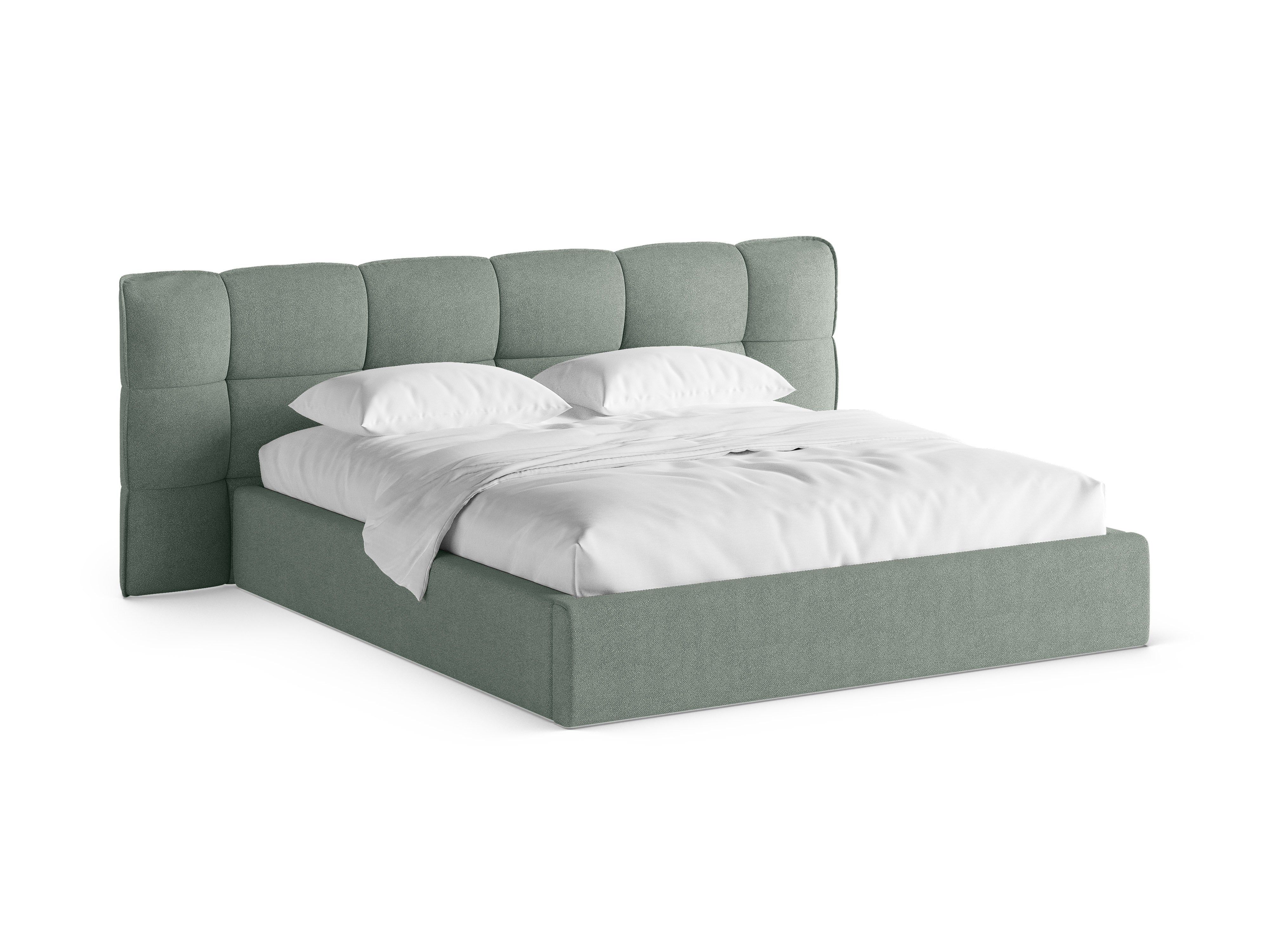 ERIC mint boucle bed with storage