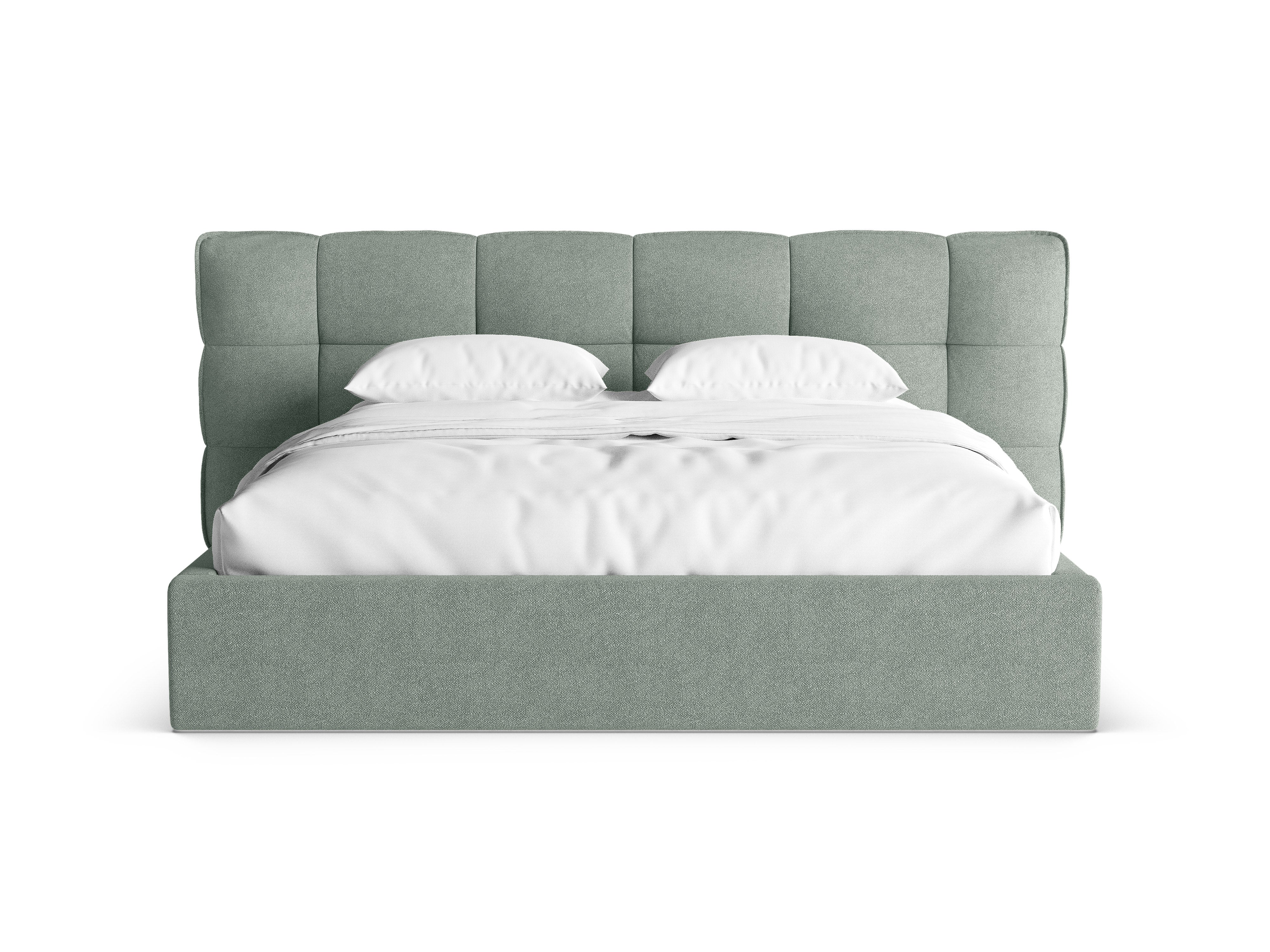 ERIC mint boucle bed with storage