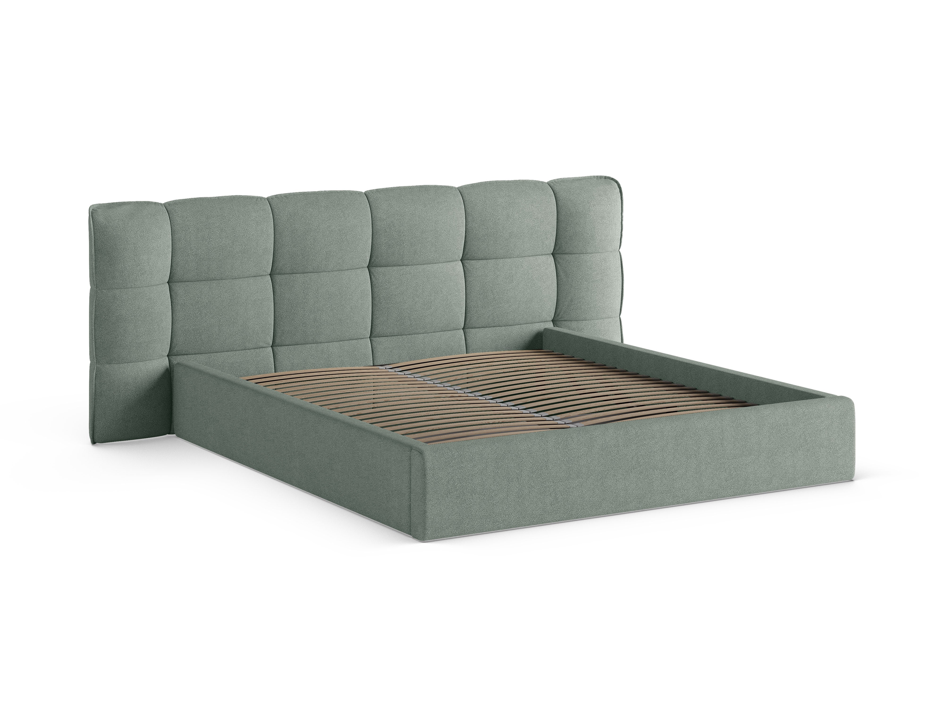 ERIC mint boucle bed with storage