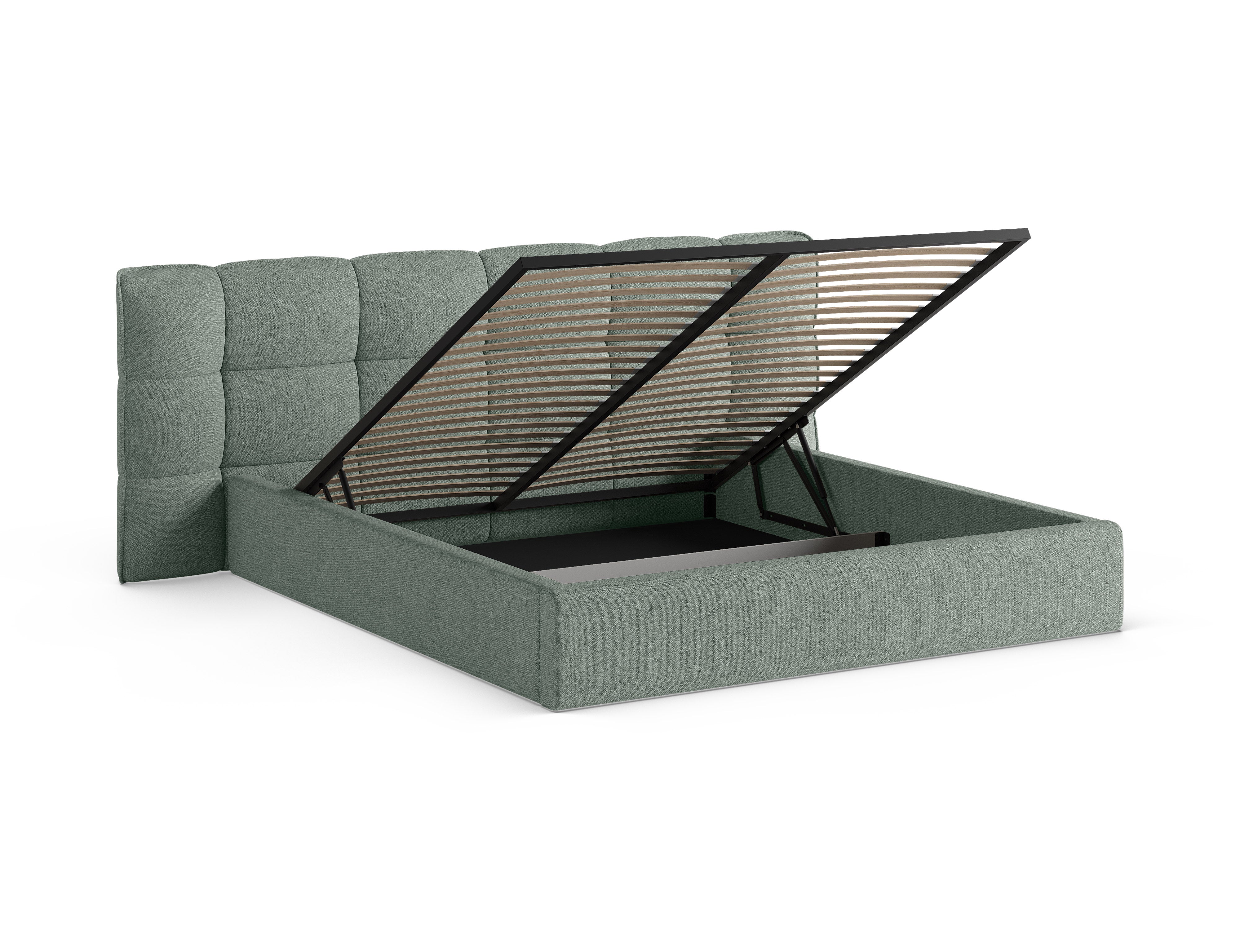 ERIC mint boucle bed with storage