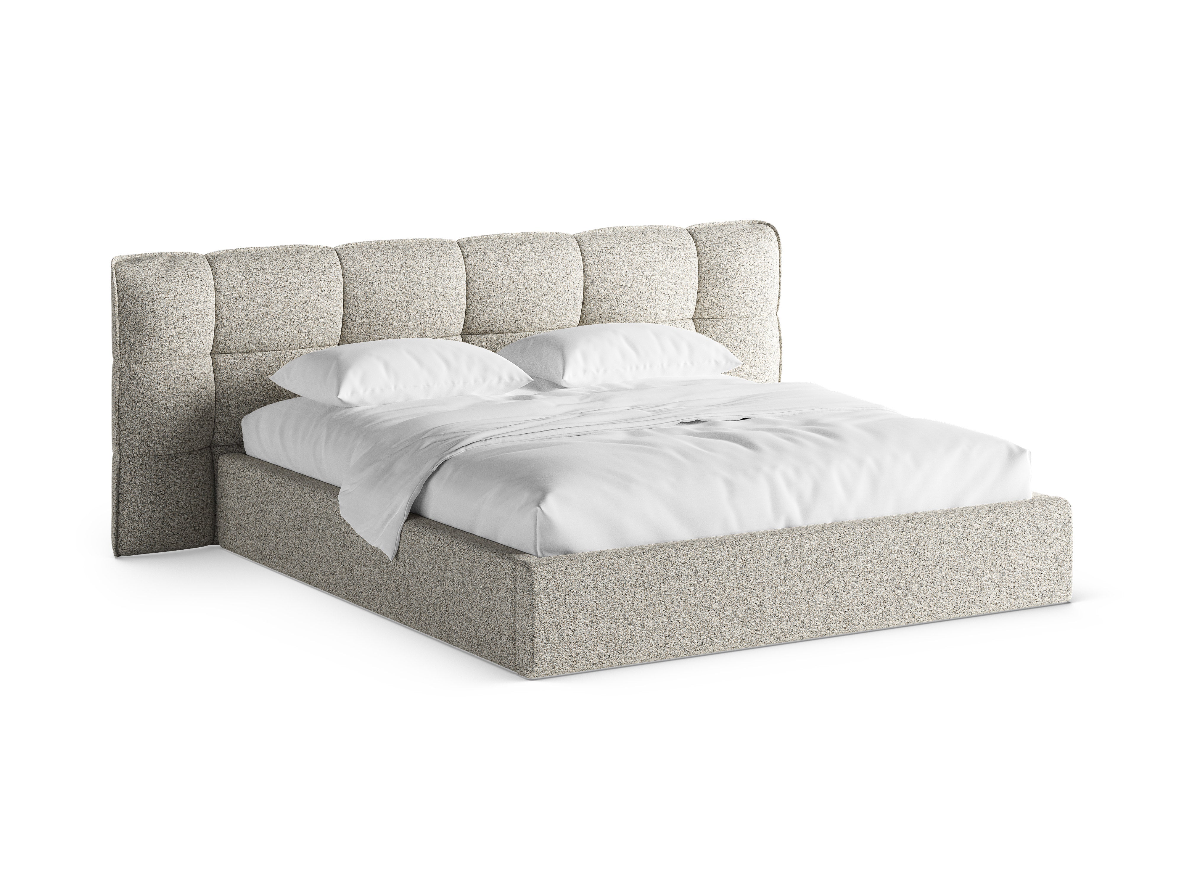 ERIC Bed with Storage in Beige Mélange