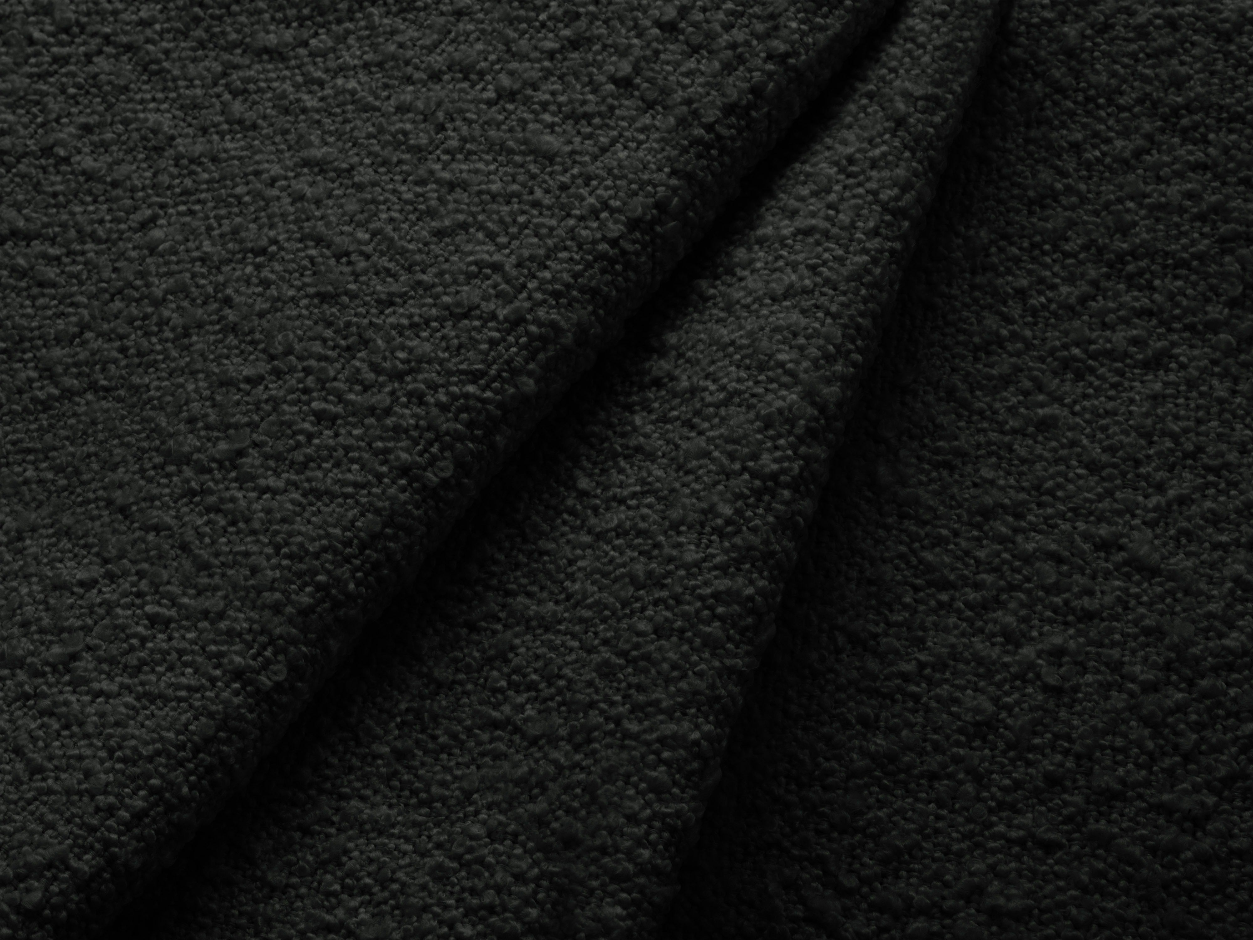 Right-facing chaise longue MILEY black boucle