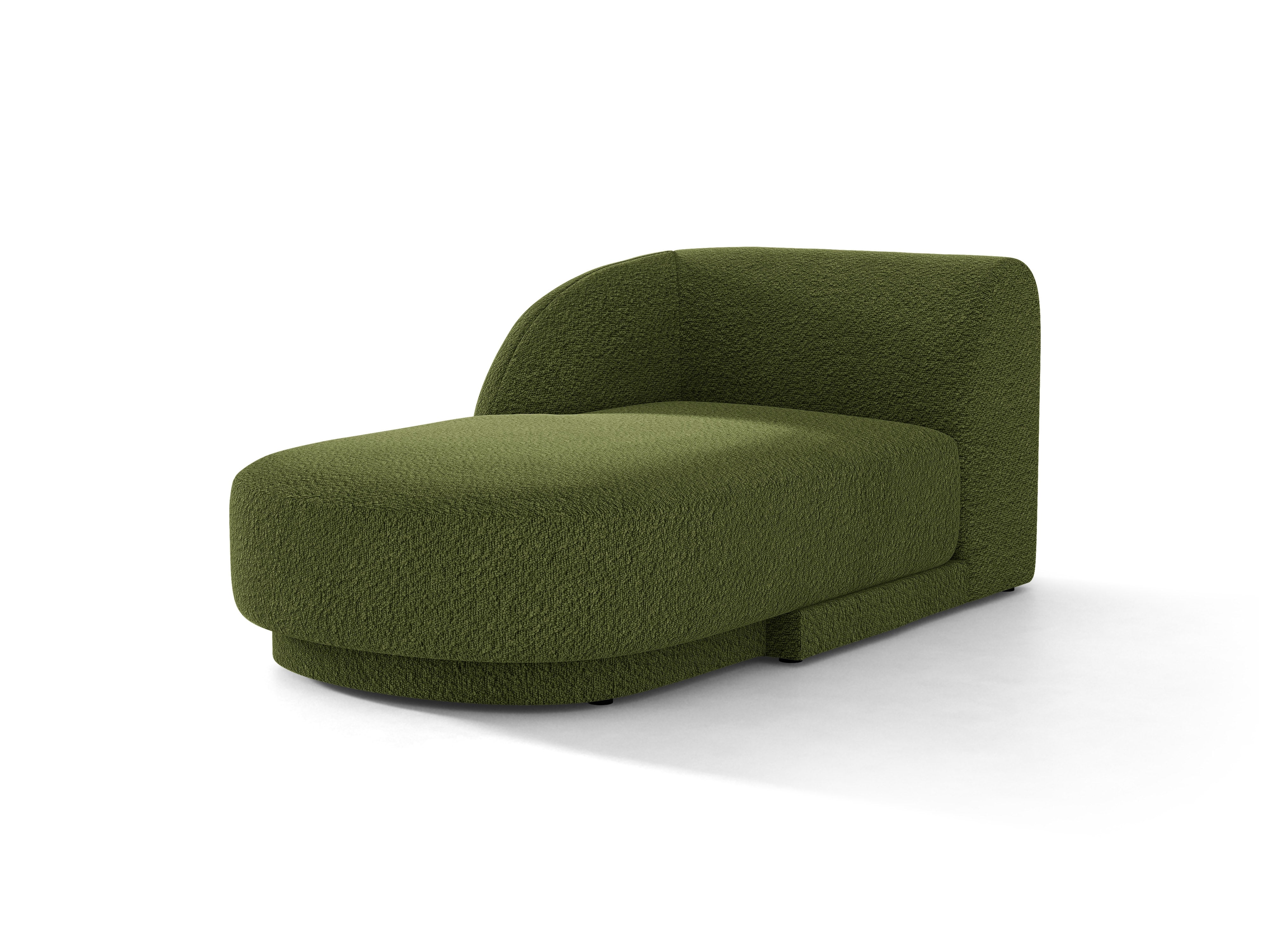 Szezlong lewostronny MILEY zielony boucle – Micadoni