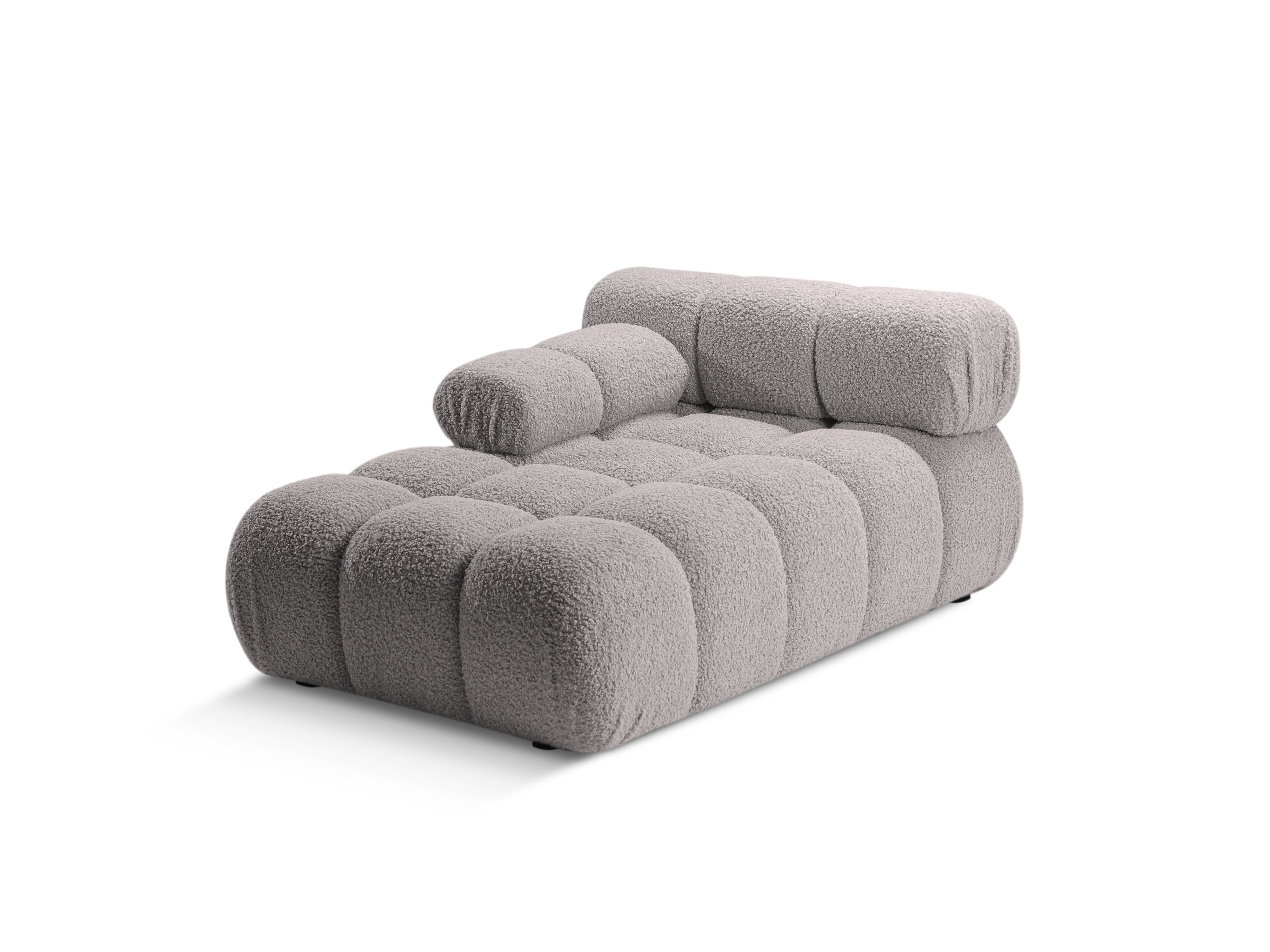 Linksseitiger Sessel BELLIS in grauem Boucle