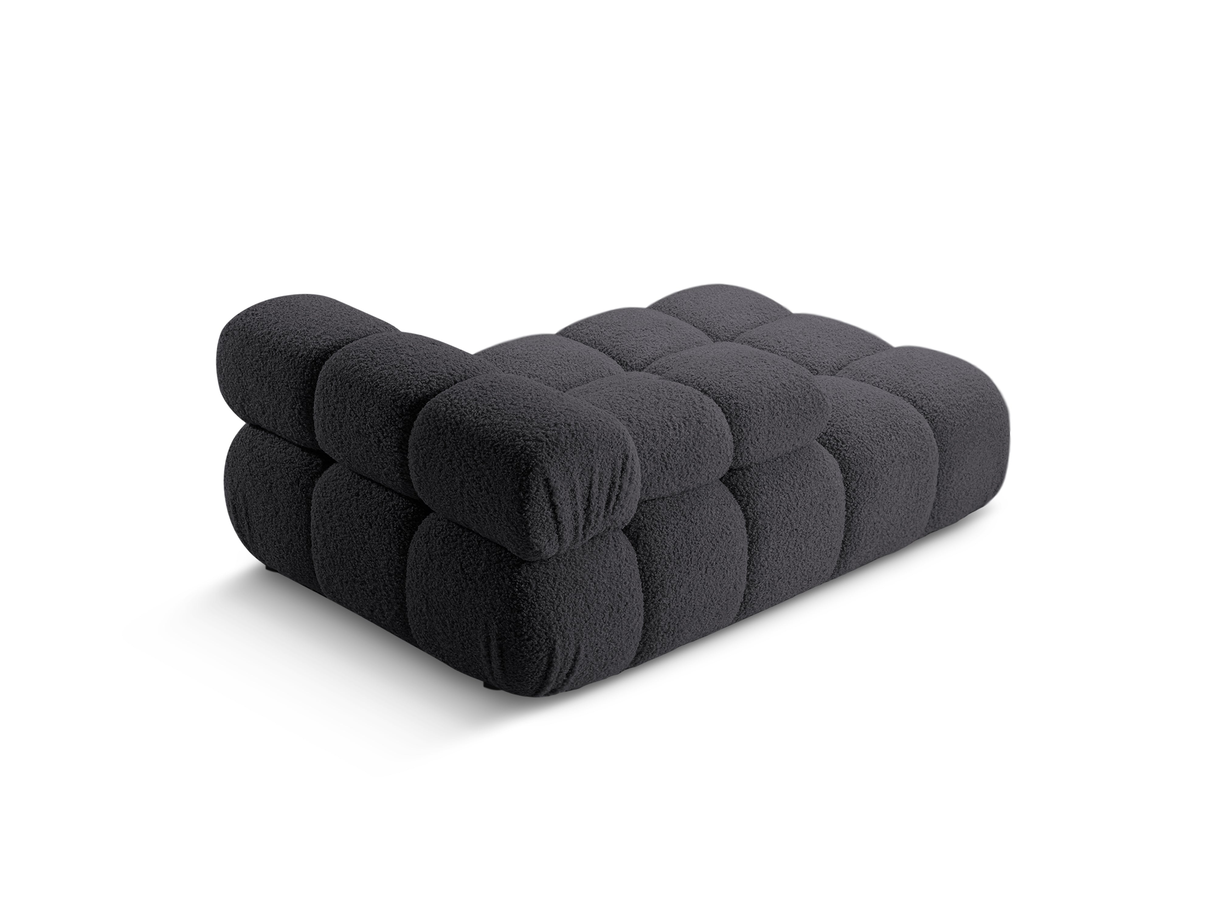 Linksseitiger Sessel BELLIS in grafitfarbener Boucle